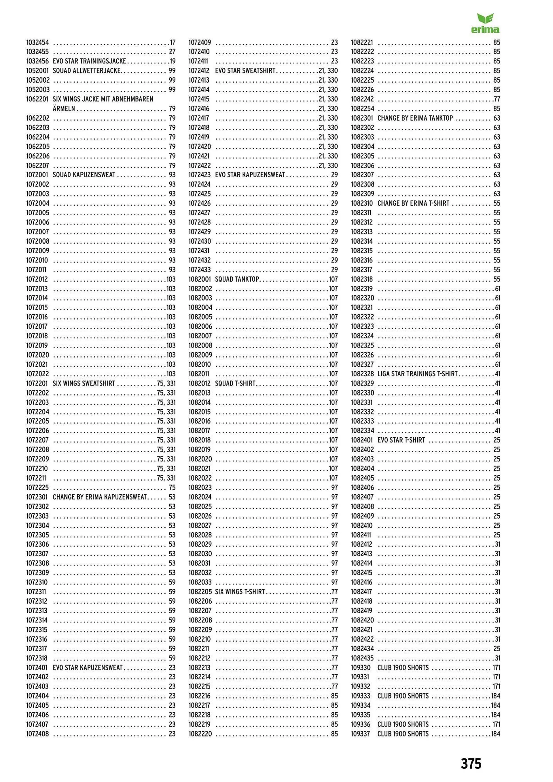 ERIMA Flugblatt von 2. Jänner bis 31. Dezember 2024 - Flugblätt seite  375