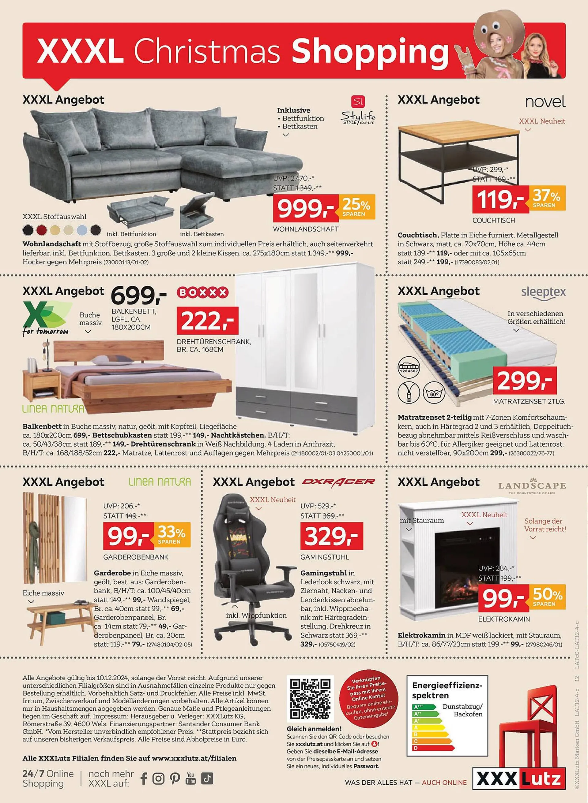 XXXLutz Flugblatt von 2. Dezember bis 10. Dezember 2024 - Flugblätt seite  12