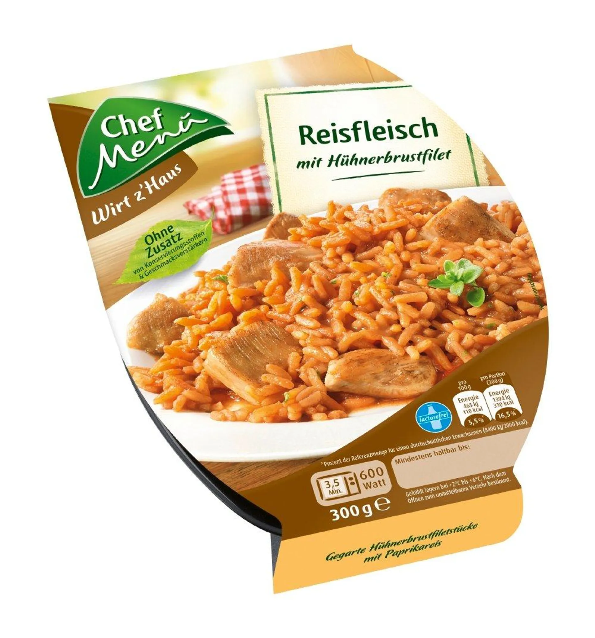 Chef Menü Reisfleisch mit Hühnerbrustfilet