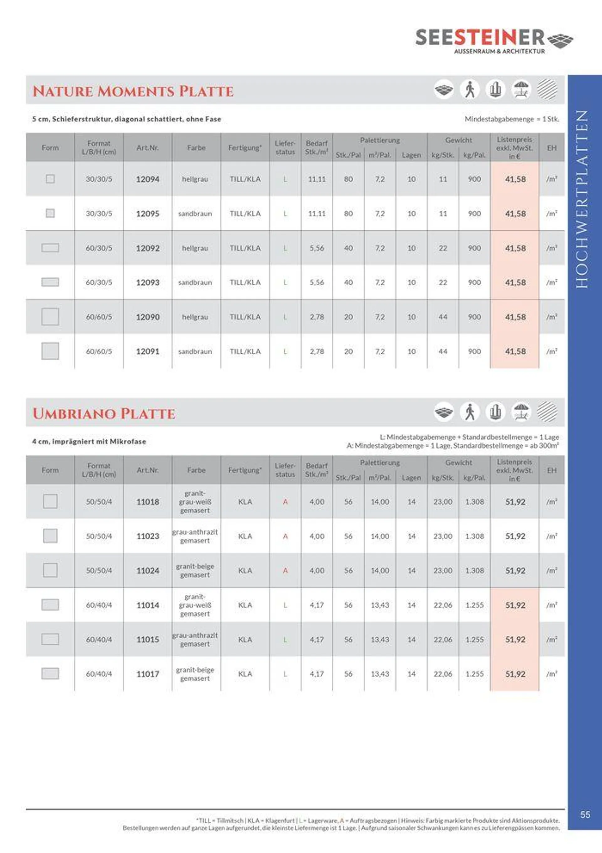 Preis Liste 2024 von 31. Mai bis 31. Dezember 2024 - Flugblätt seite  57