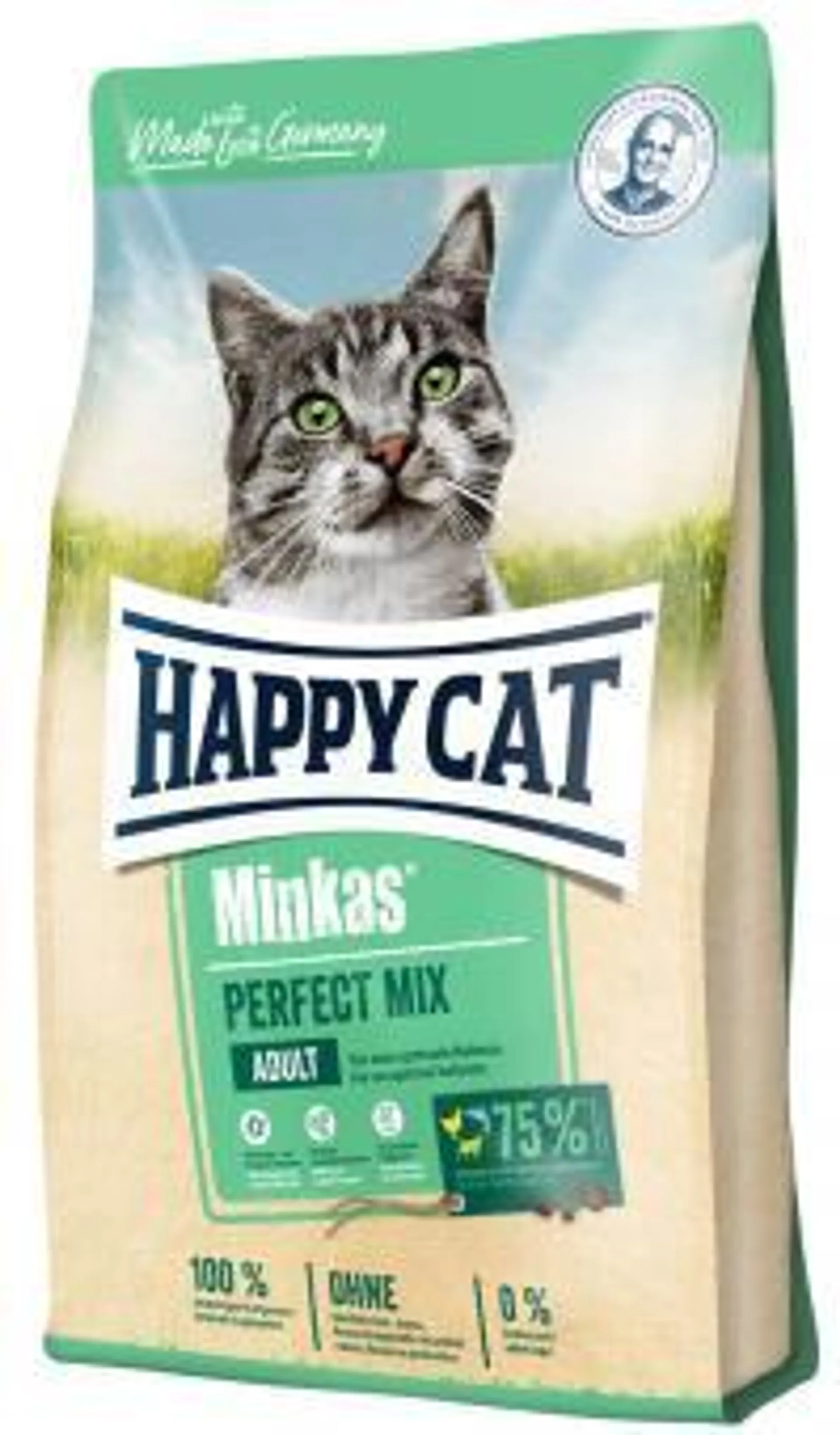 HAPPY CAT Minkas Perfect Mix 1,5kg mit Geflügel, Fisch & Lamm