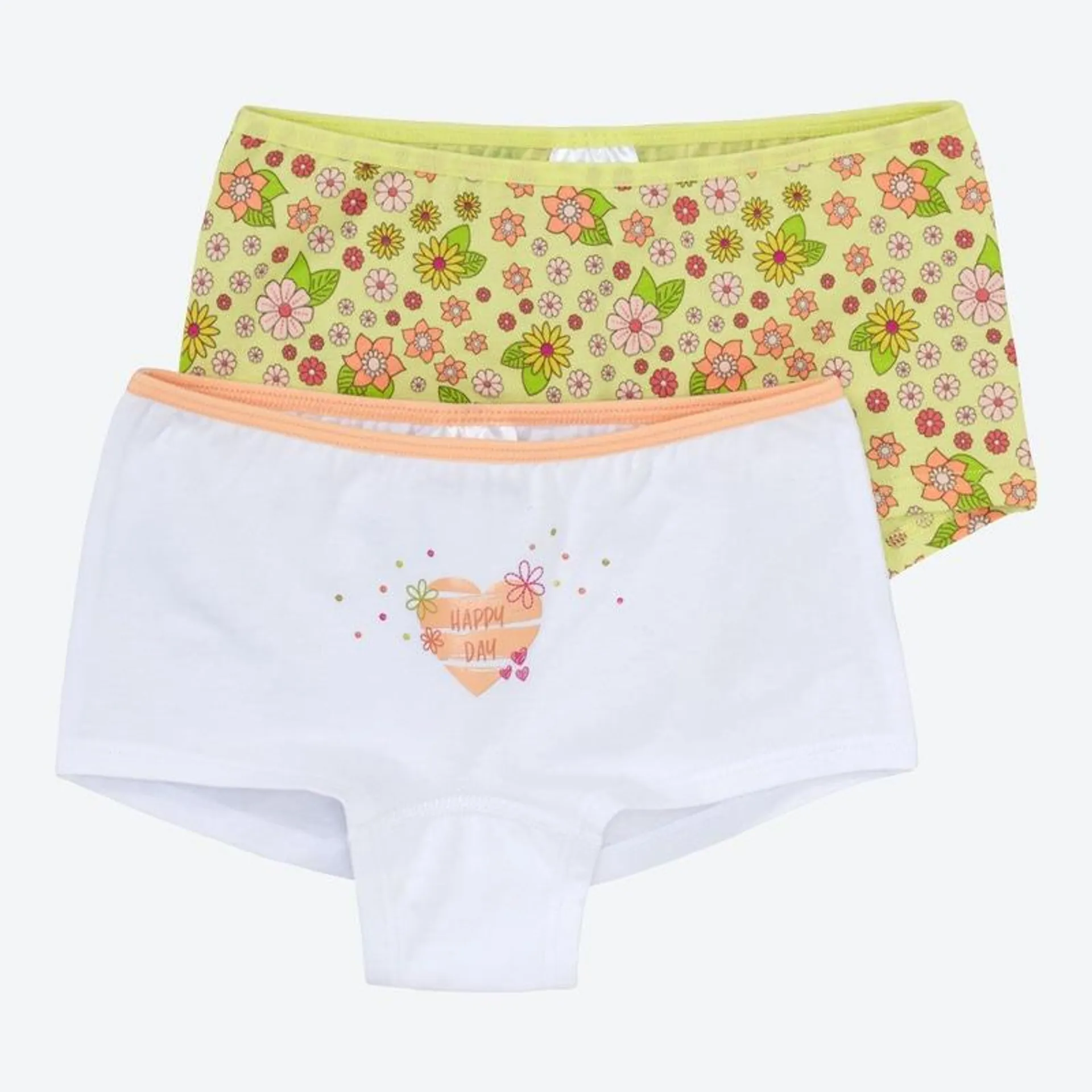 Mädchen-Panty mit Blumenmuster, 2er-Pack