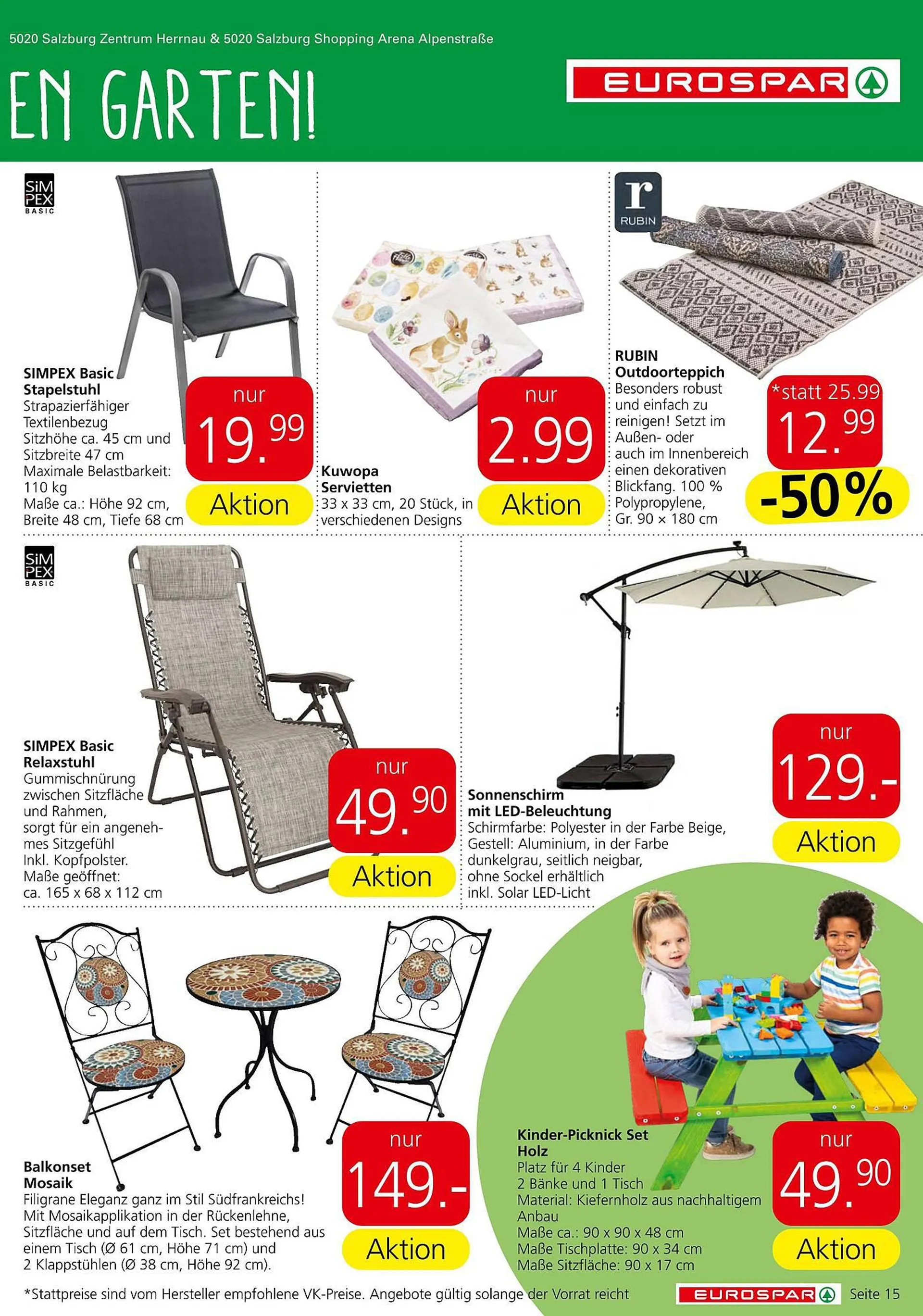 Eurospar Flugblatt von 29. Februar bis 20. März 2024 - Flugblätt seite  15