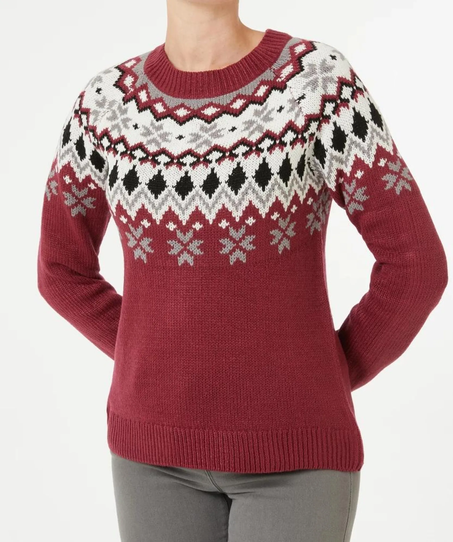 Pullover Norwegermuster Janina, Rundhalsausschnitt