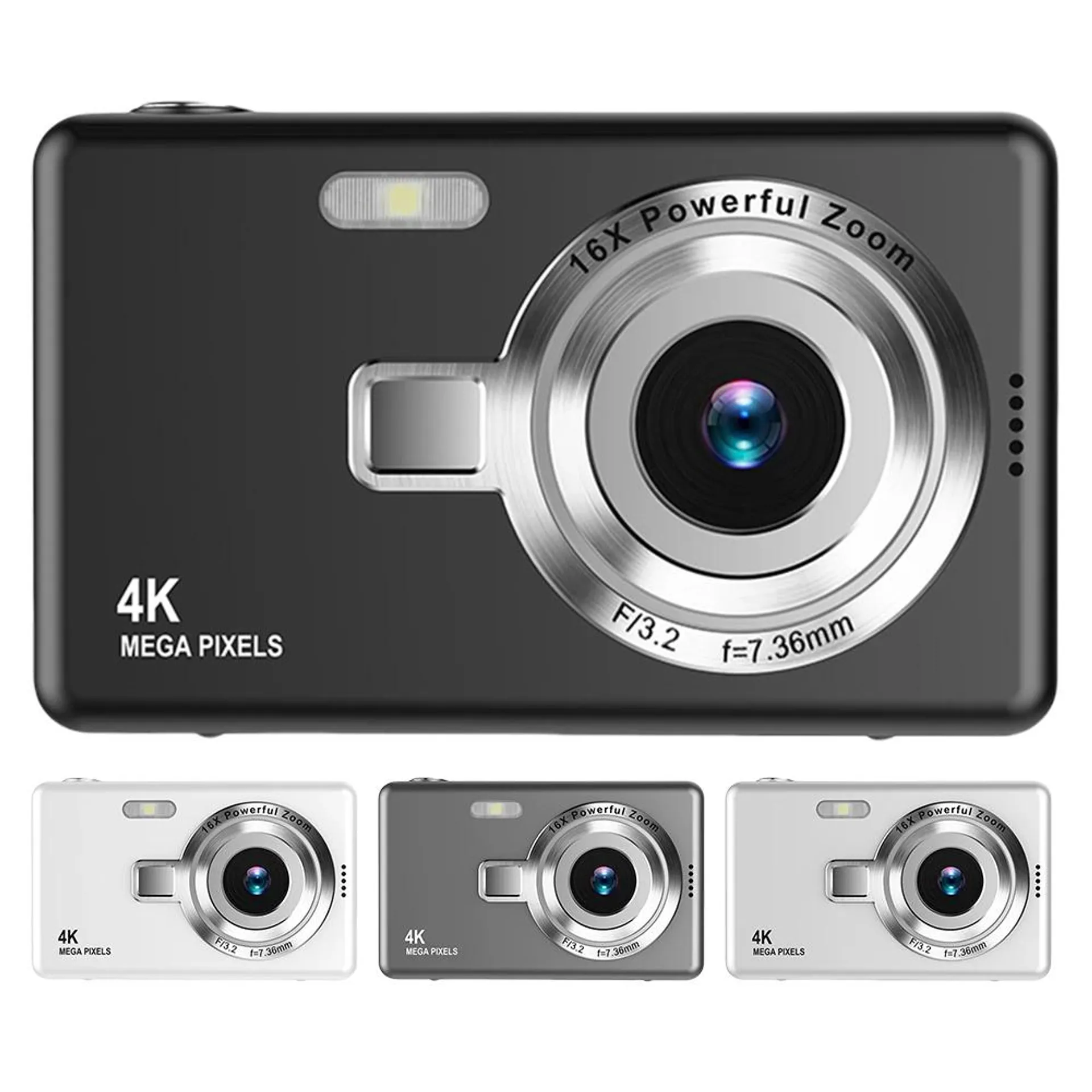 4K HD 1080P Digital Camera 16X Zoom Autofocus Vlogging Camera 2.4 Inch IPS Screen 96MP Video Camera for Kids Adult Photography