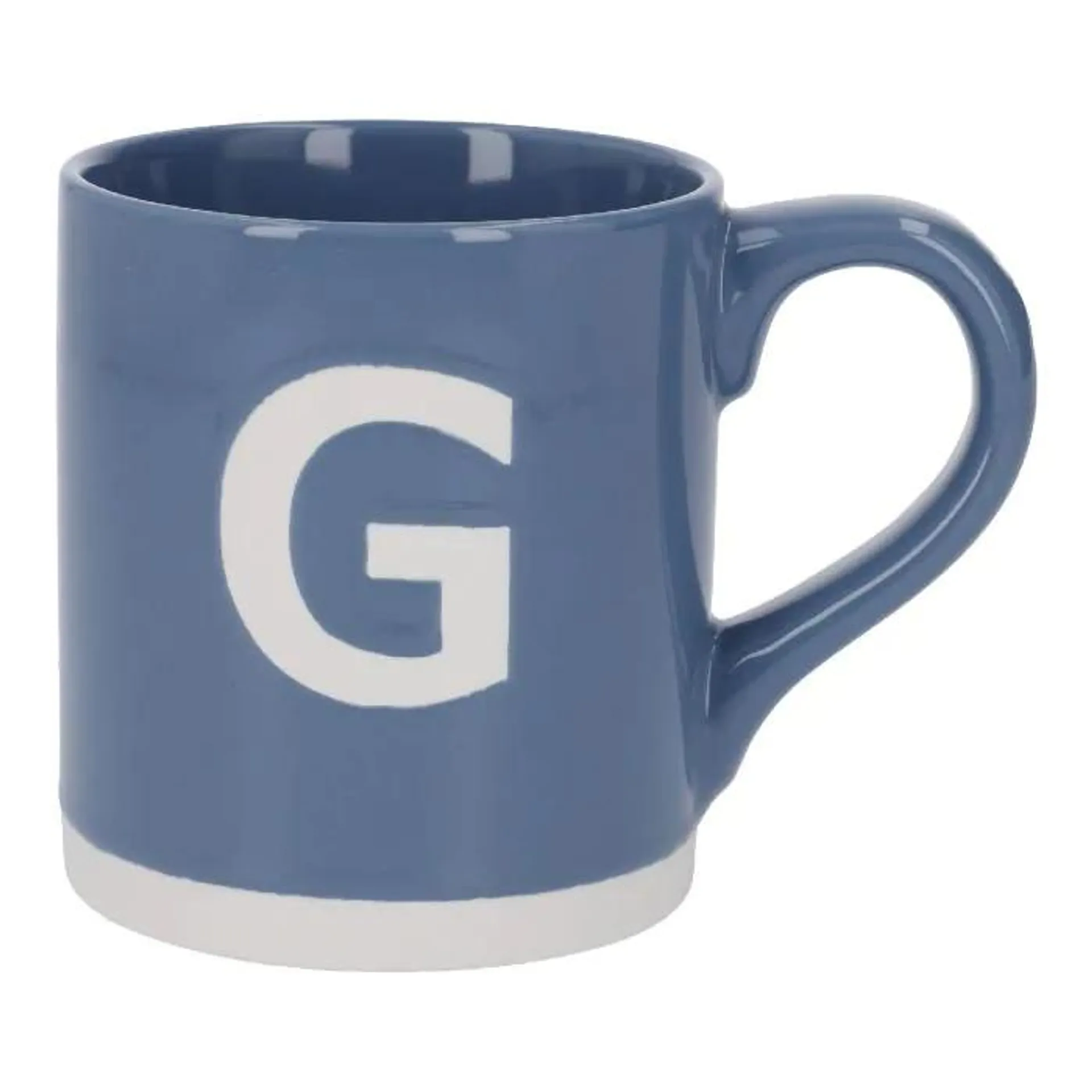 Becher Buchstabe/Uni, G/blau, 440 ml