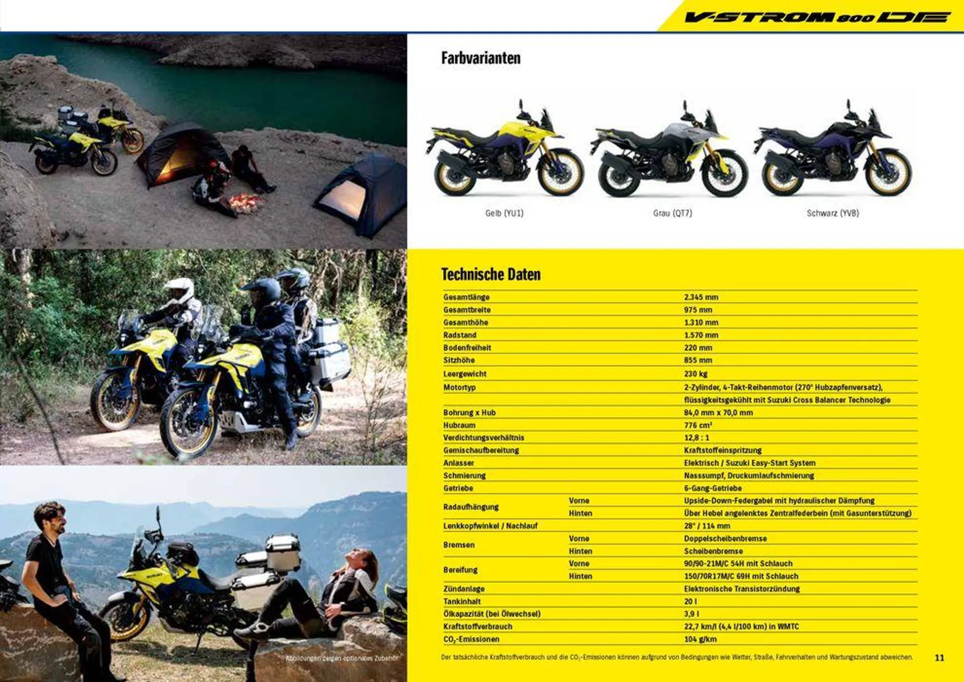 Suzuki V-STROM 800DE Modellprospekt von 3. November bis 3. November 2024 - Flugblätt seite  11