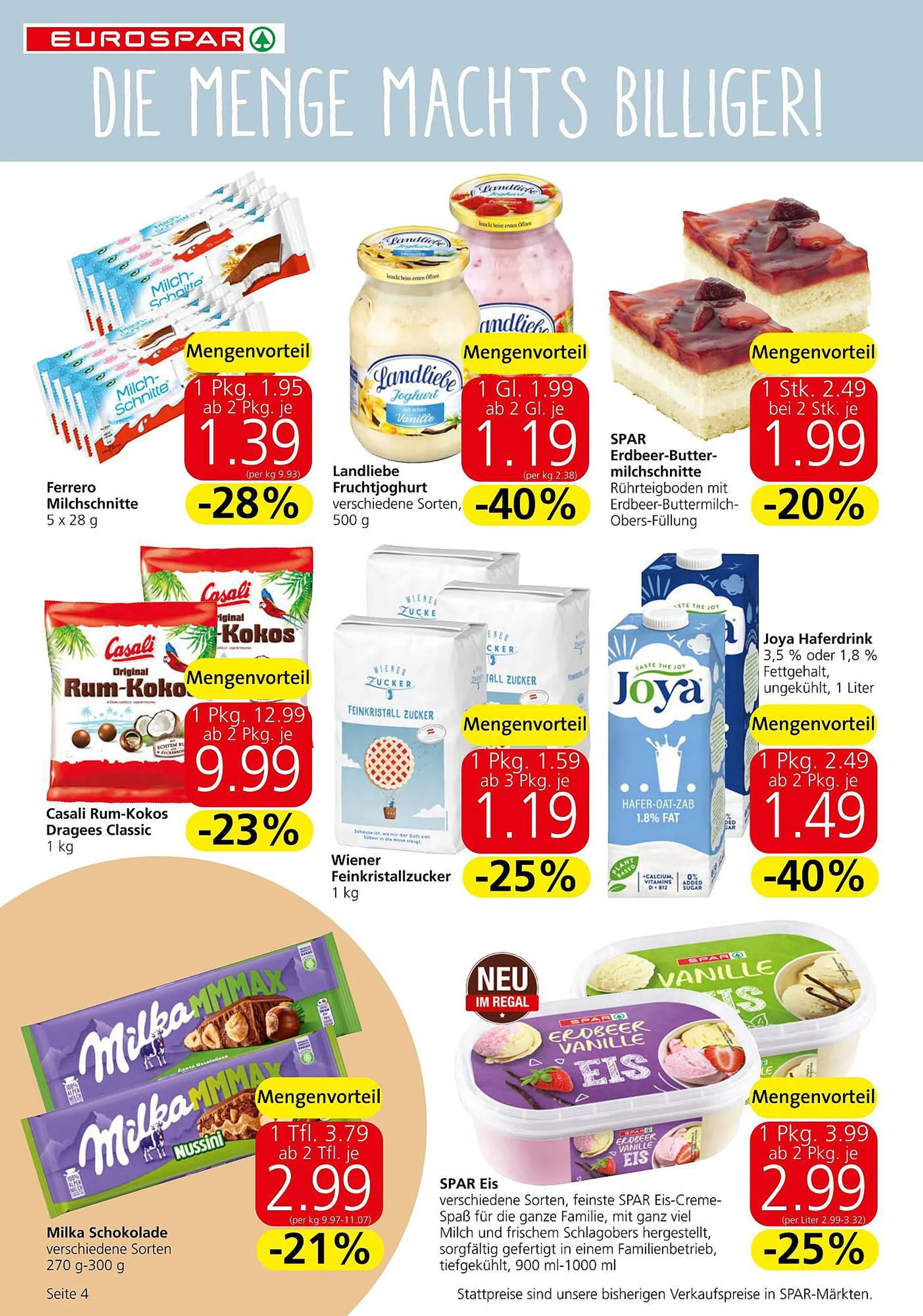 Eurospar Flugblatt von 14. September bis 27. September 2023 - Flugblätt seite  4