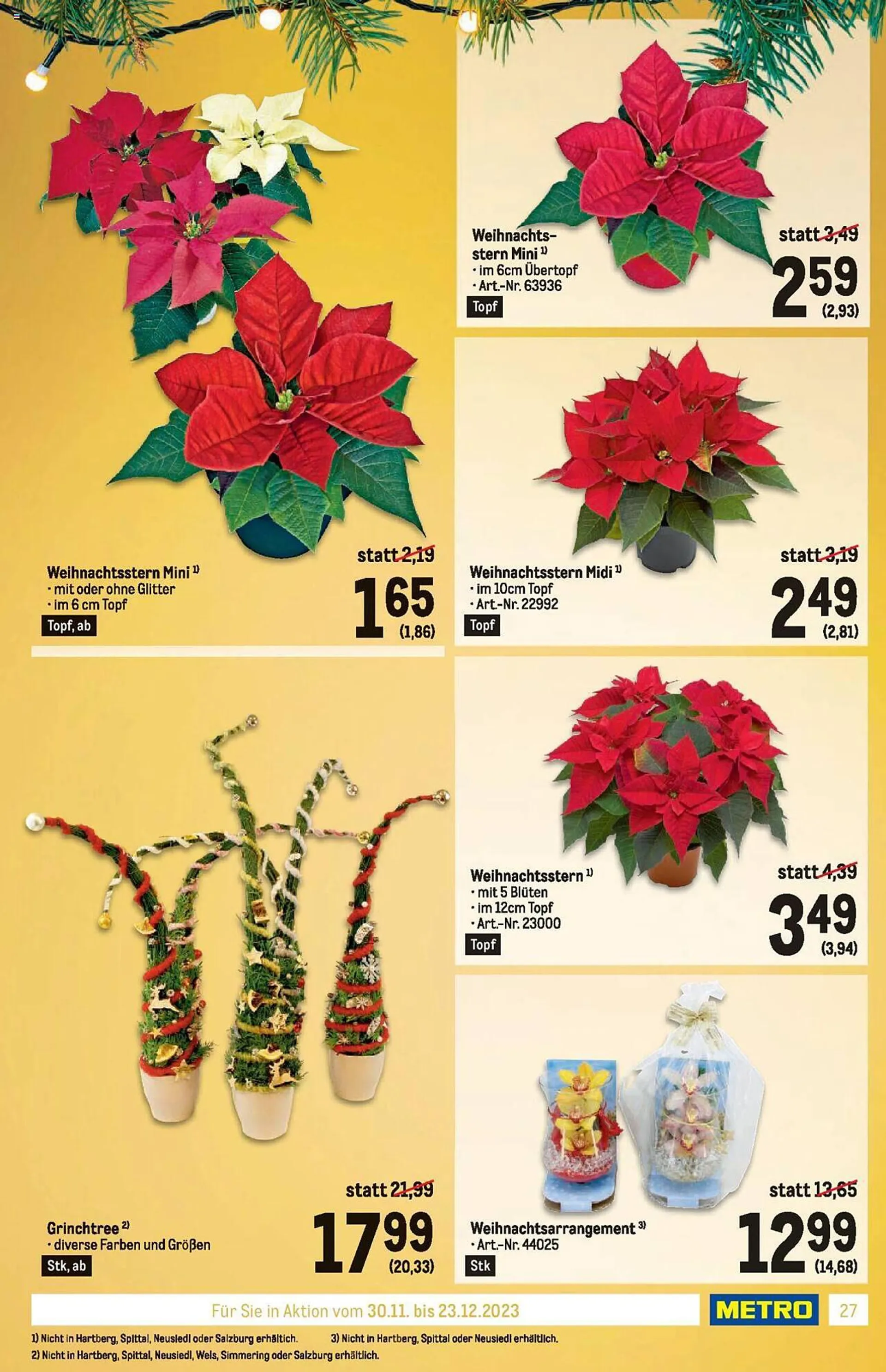 Metro Flugblatt von 30. November bis 23. Dezember 2023 - Flugblätt seite  27