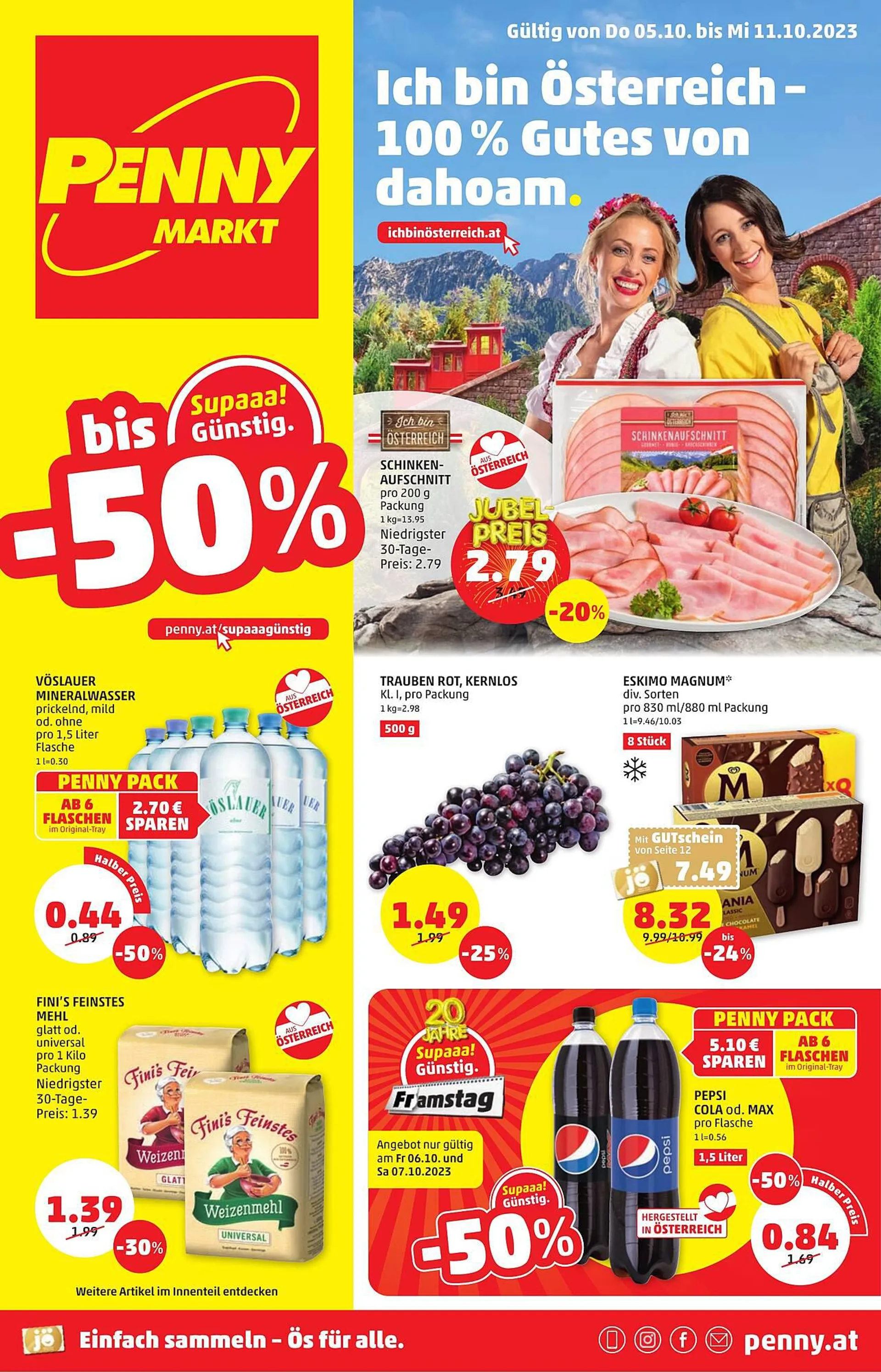PENNY Flugblatt von 5. Oktober bis 11. Oktober 2023 - Flugblätt seite  1