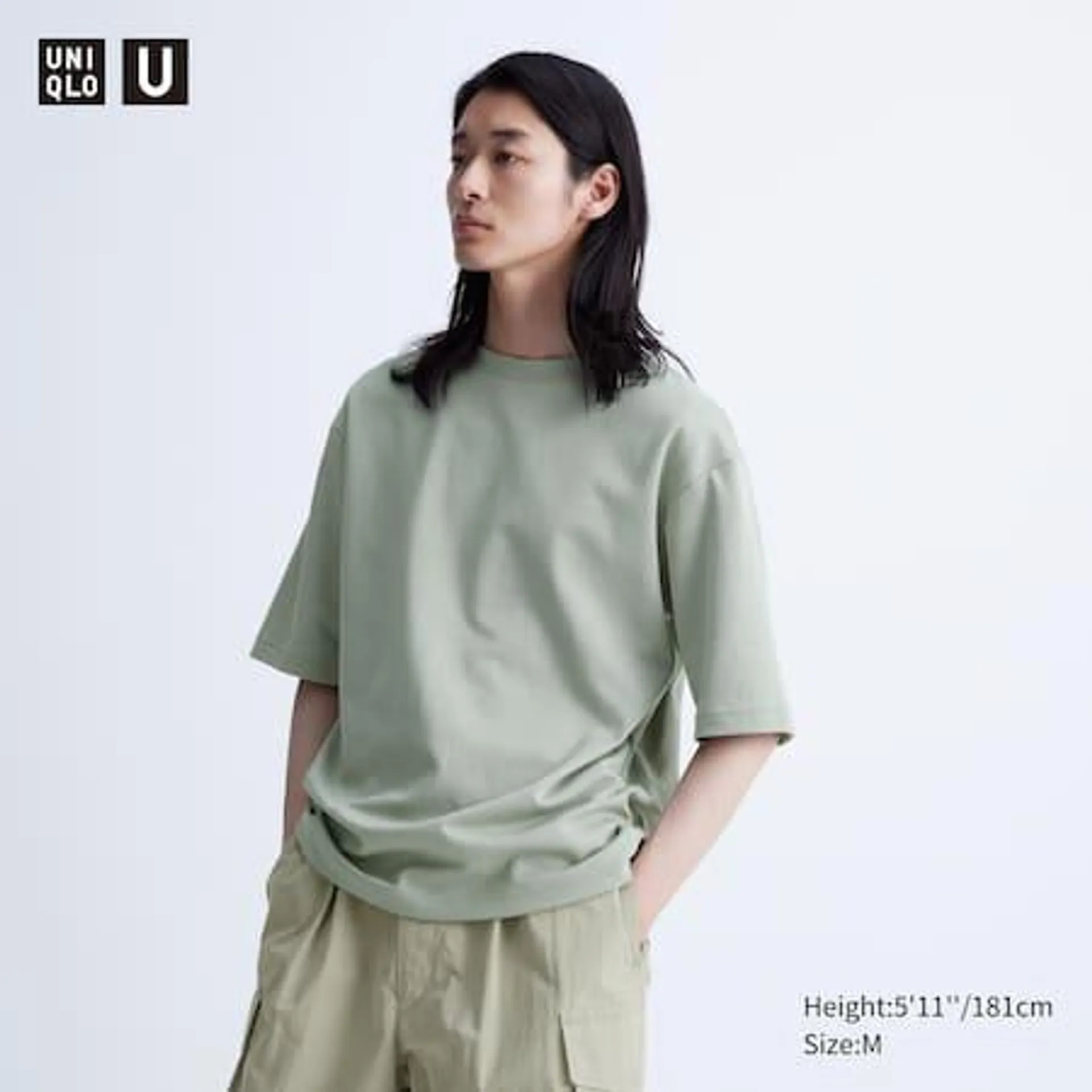 AIRism Cotton Oversized Crew Neck Half Sleeved T-Shirt