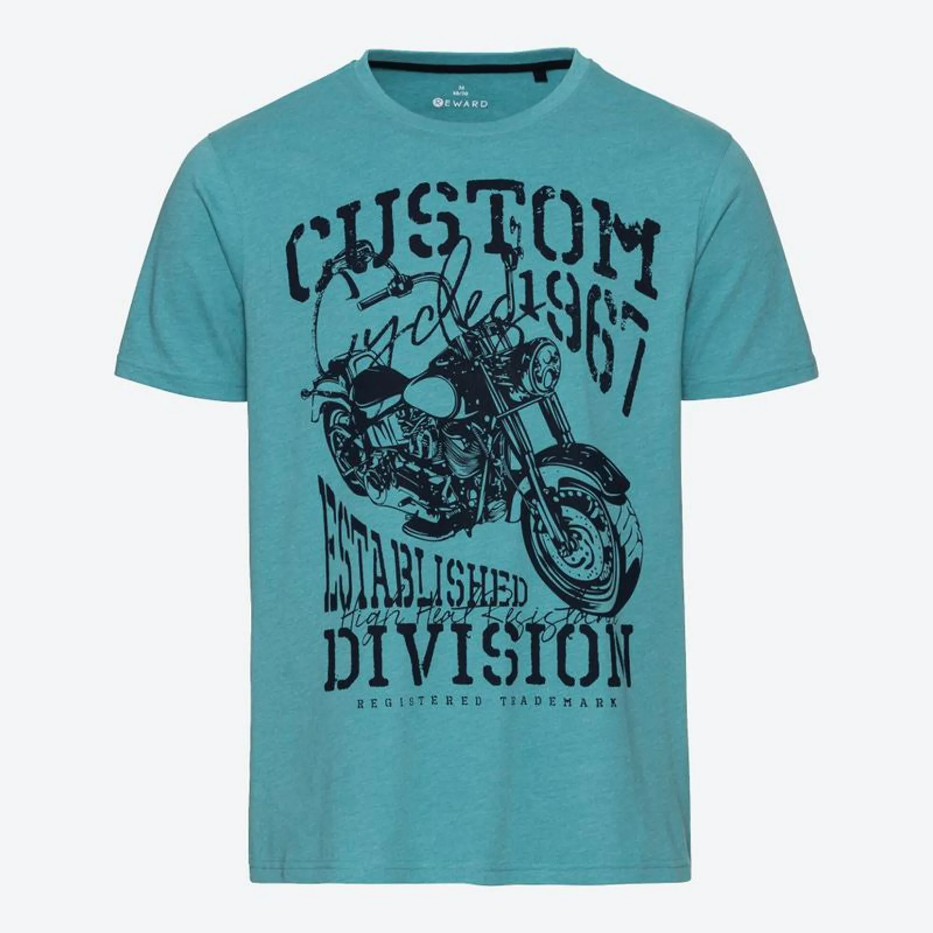 Herren-T-Shirt mit Motorrad-Frontaufdruck