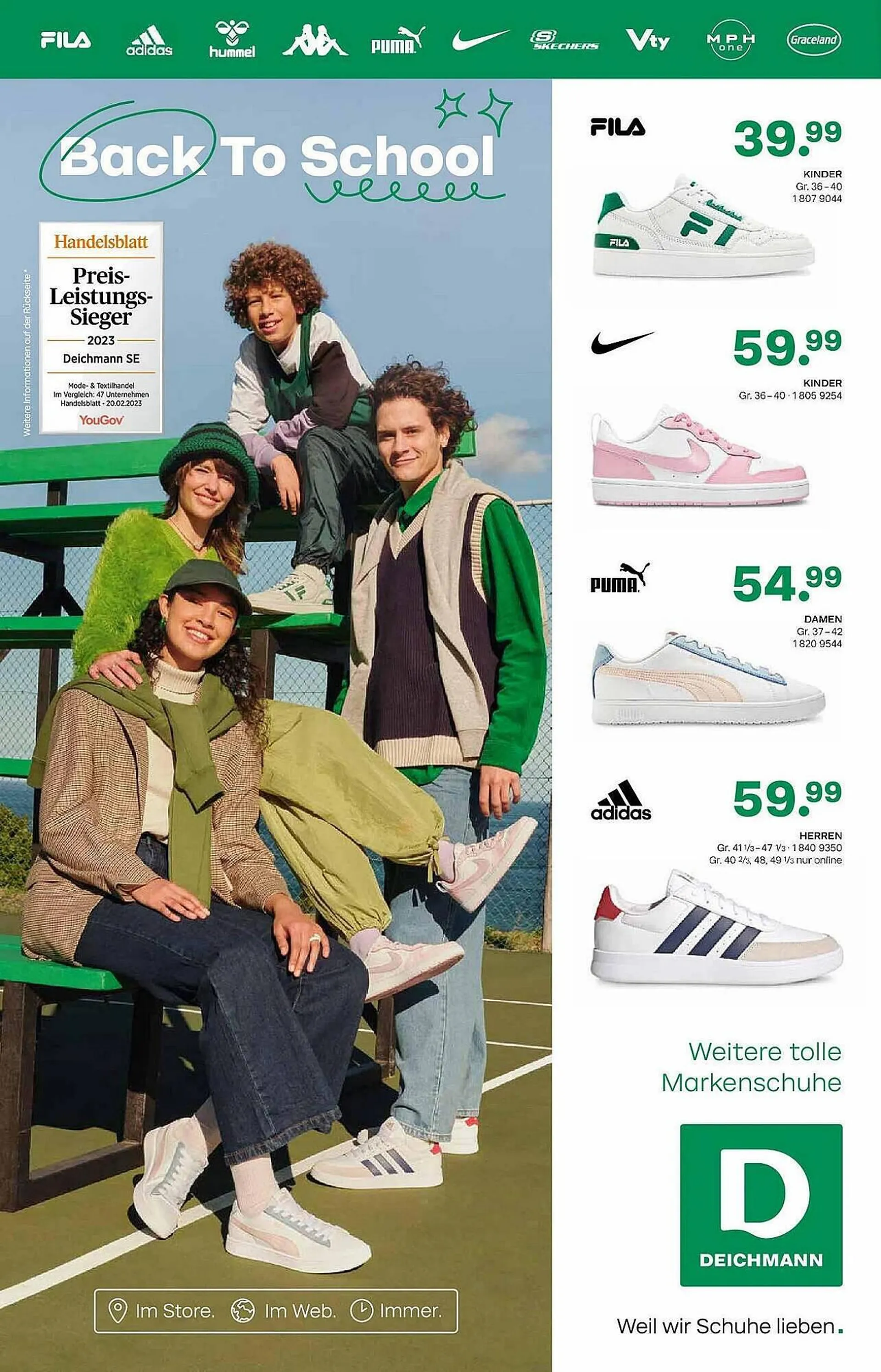 Deichmann Flugblatt von 8. September bis 10. September 2023 - Flugblätt seite  1