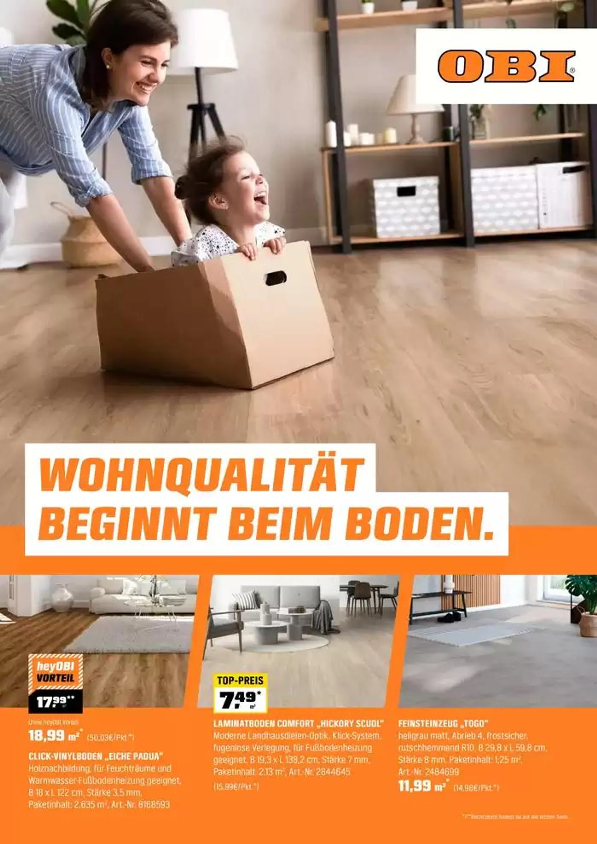 WOHNQUALITÄT BEGINNT BEIM BODEN. - 1