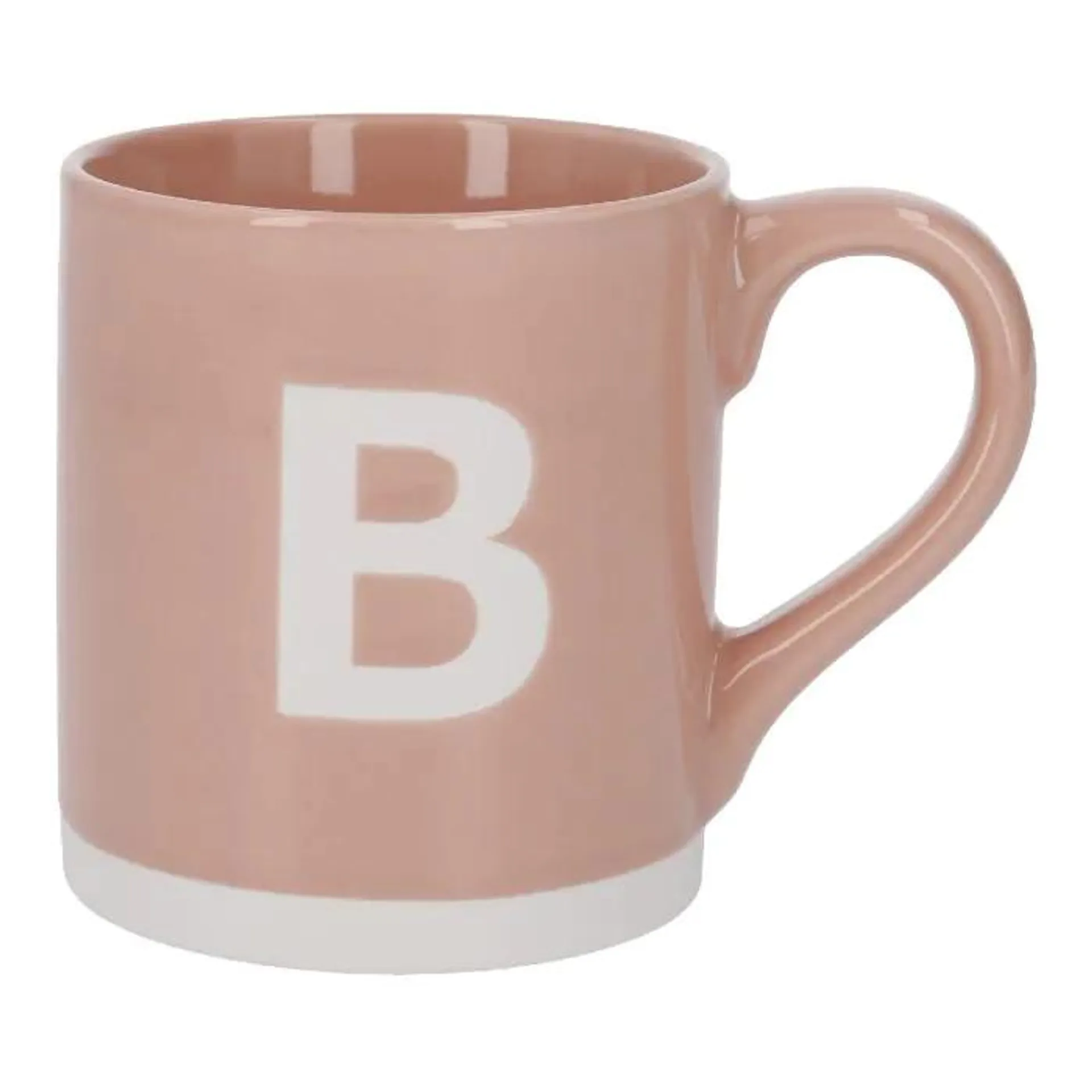 Becher Buchstabe/Uni, B/rosa, 440 ml