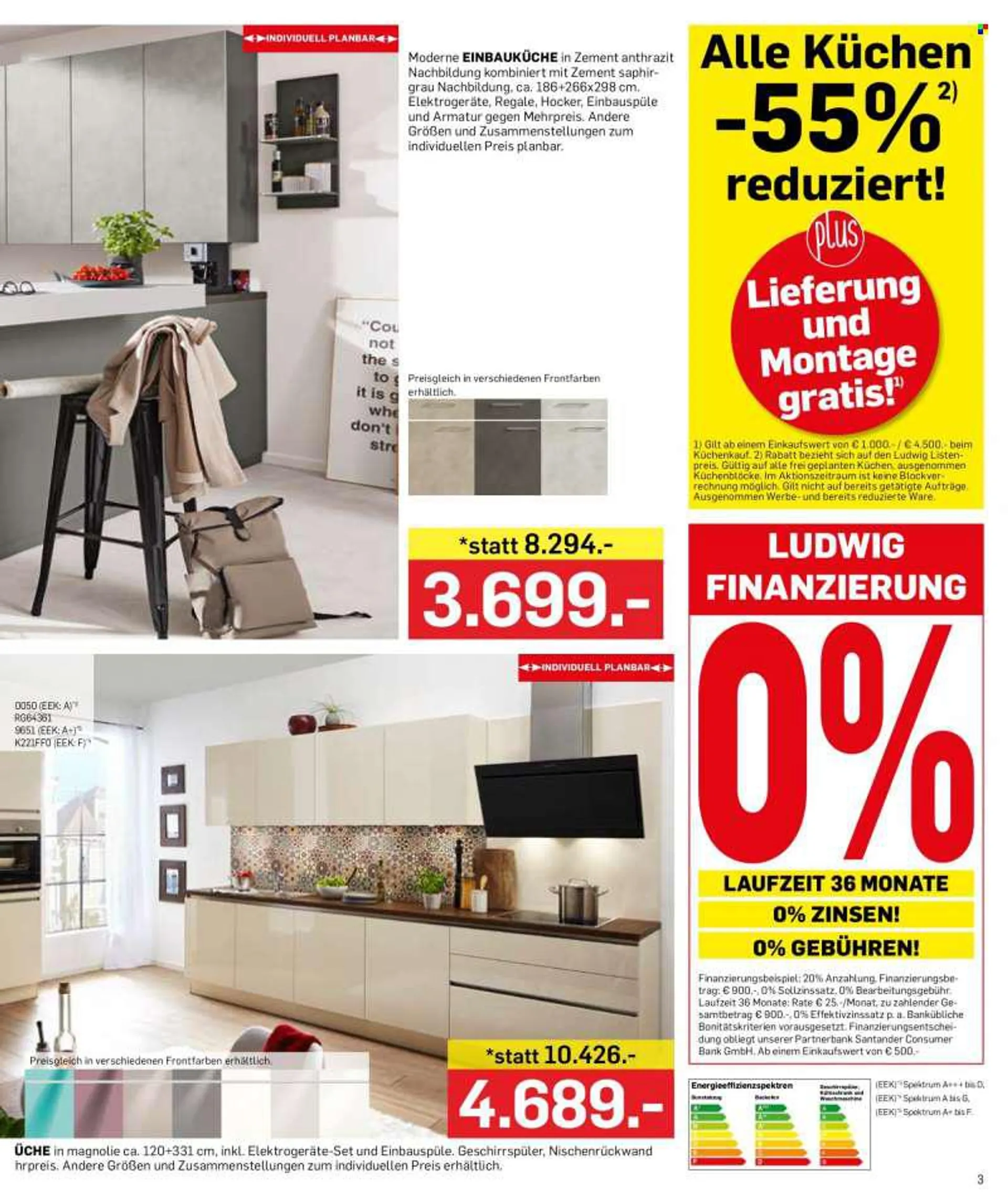 Angebote Möbel Ludwig - Verkaufsprodukte - Geschirrspüler, Kühlschrank, Waschmaschine, Küchen, Hocker, Bank. Seite 3.