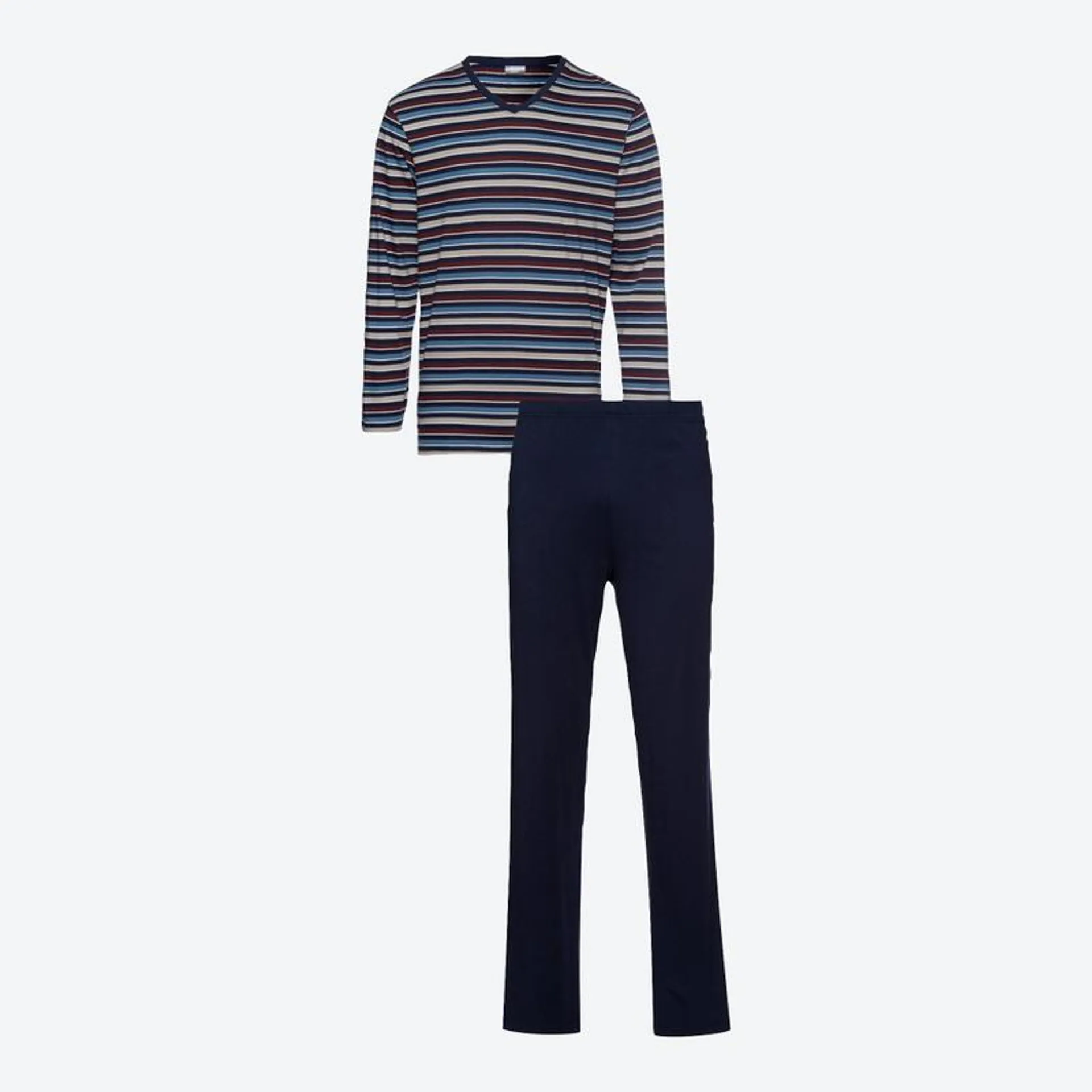 Herren-Pyjama mit Streifen, 2-teilig