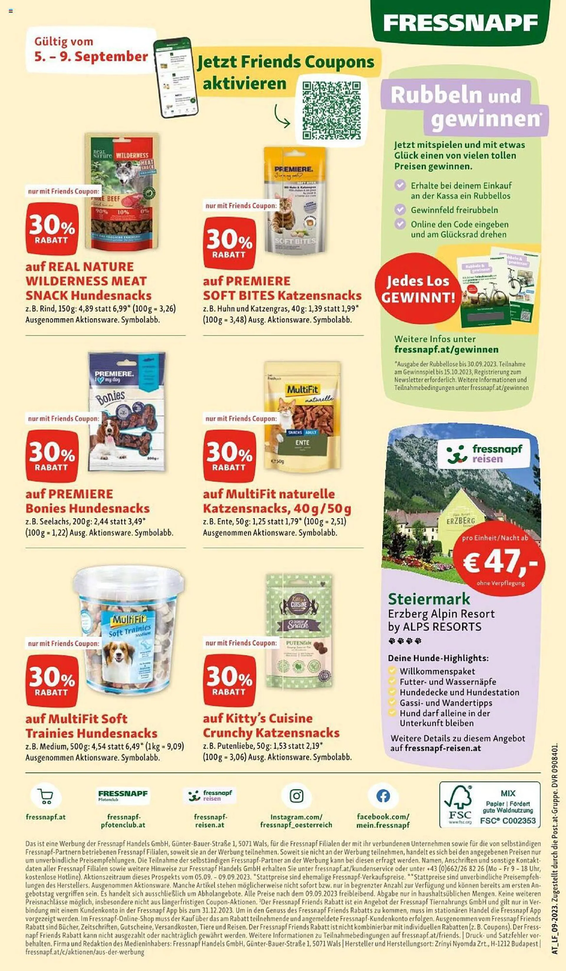 Fressnapf Flugblatt von 5. September bis 9. September 2023 - Flugblätt seite  8