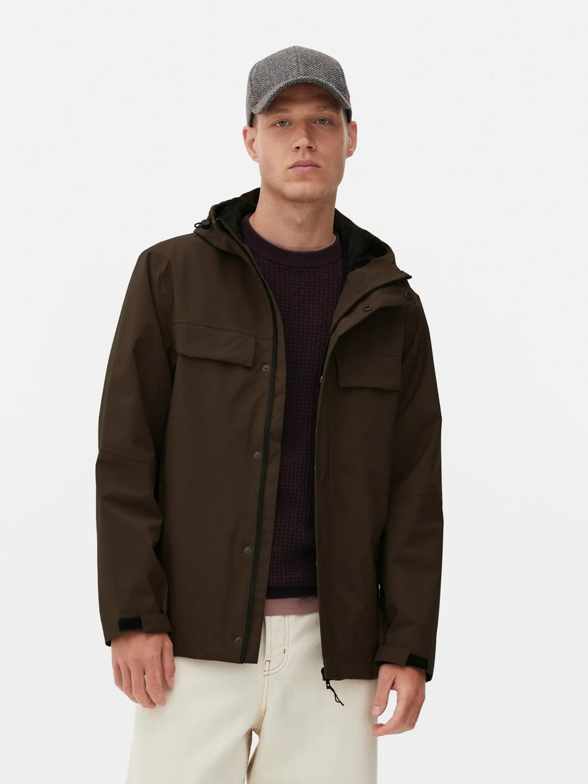 Zip-Through Hooded Raincoat