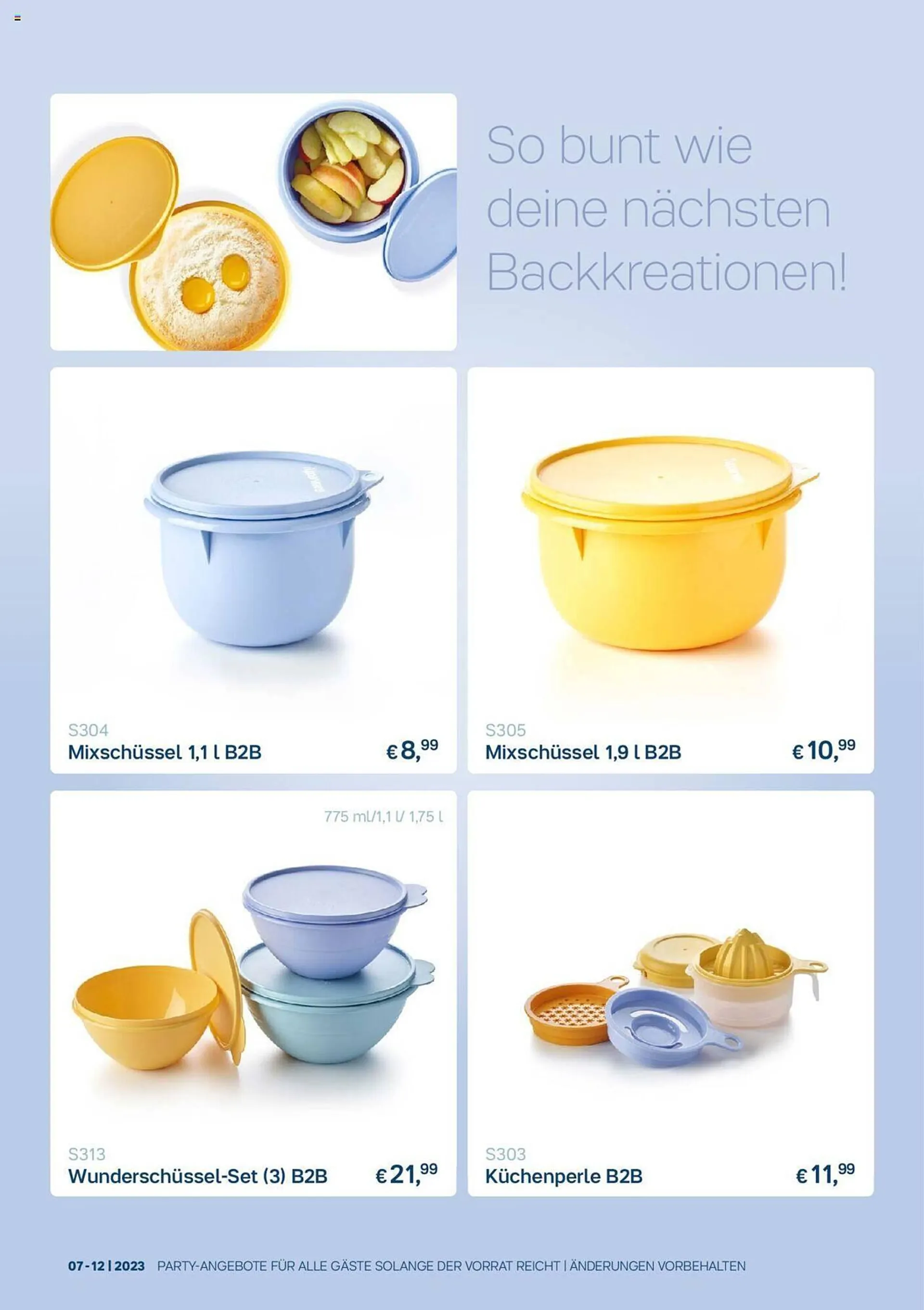 Tupperware Flugblatt von 3. Juli bis 31. Dezember 2023 - Flugblätt seite  7