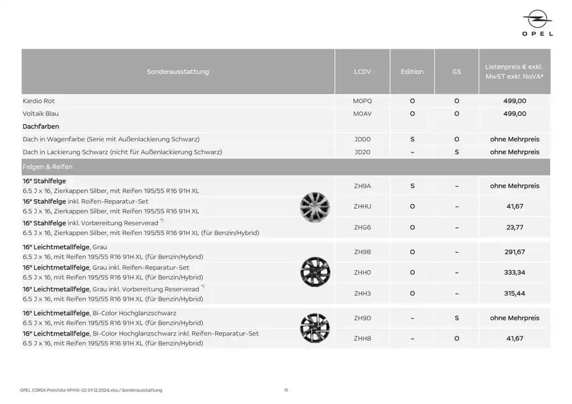 Opel -  von 30. November bis 14. Dezember 2024 - Flugblätt seite  11