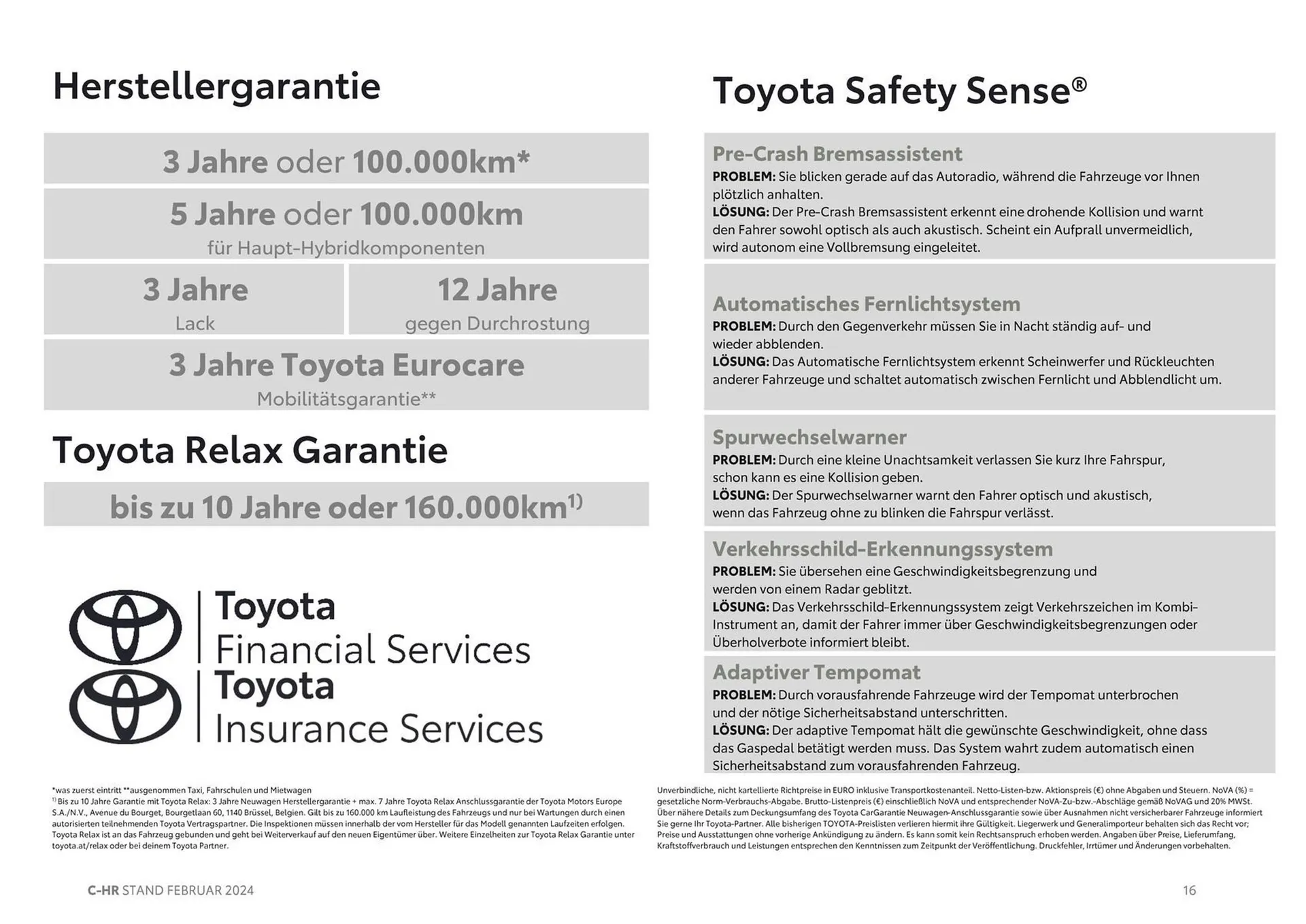 Toyota C-HR Flugblatt von 16. März bis 16. März 2025 - Flugblätt seite  16