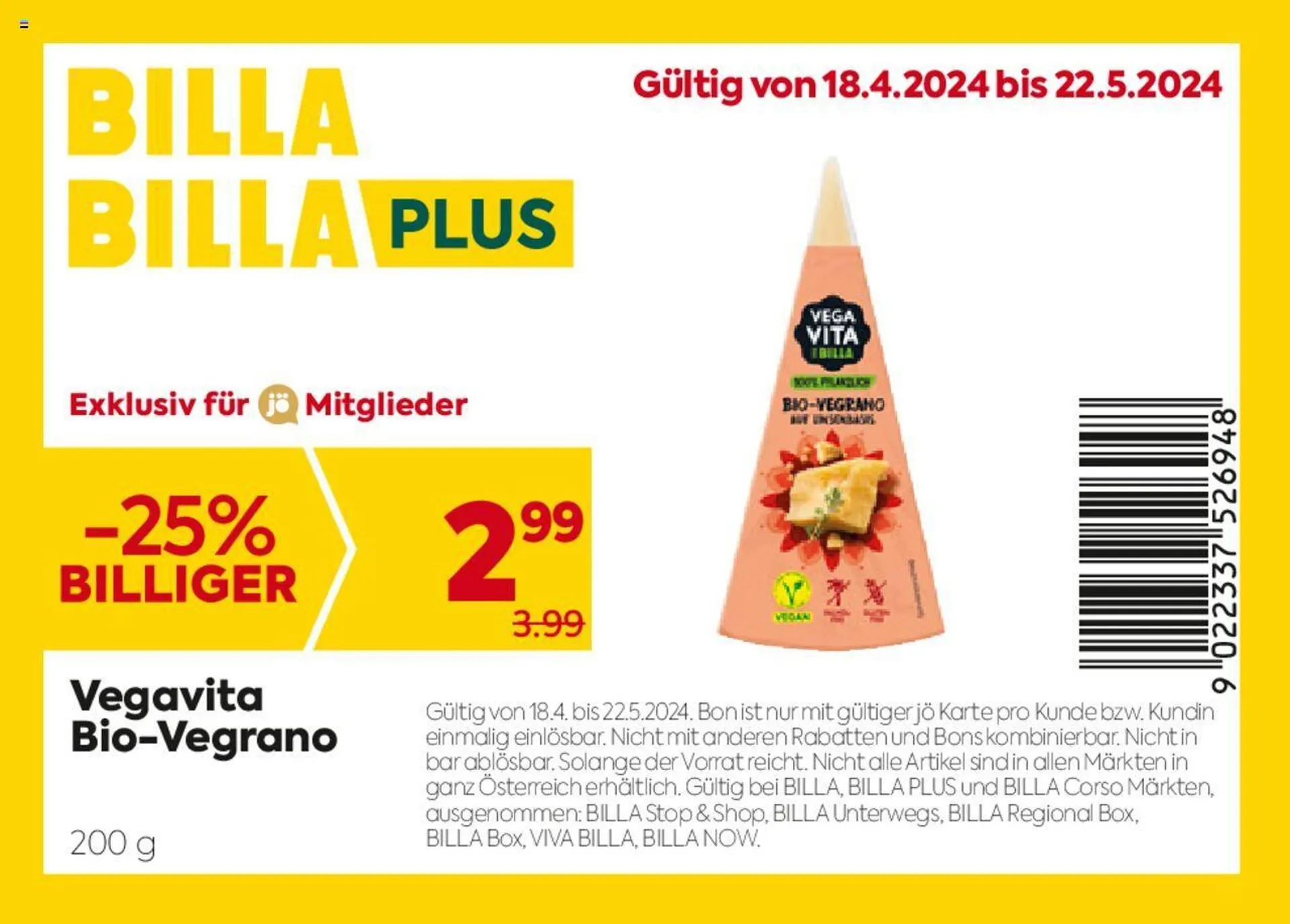 Billa Flugblatt von 18. April bis 22. Mai 2024 - Flugblätt seite  2
