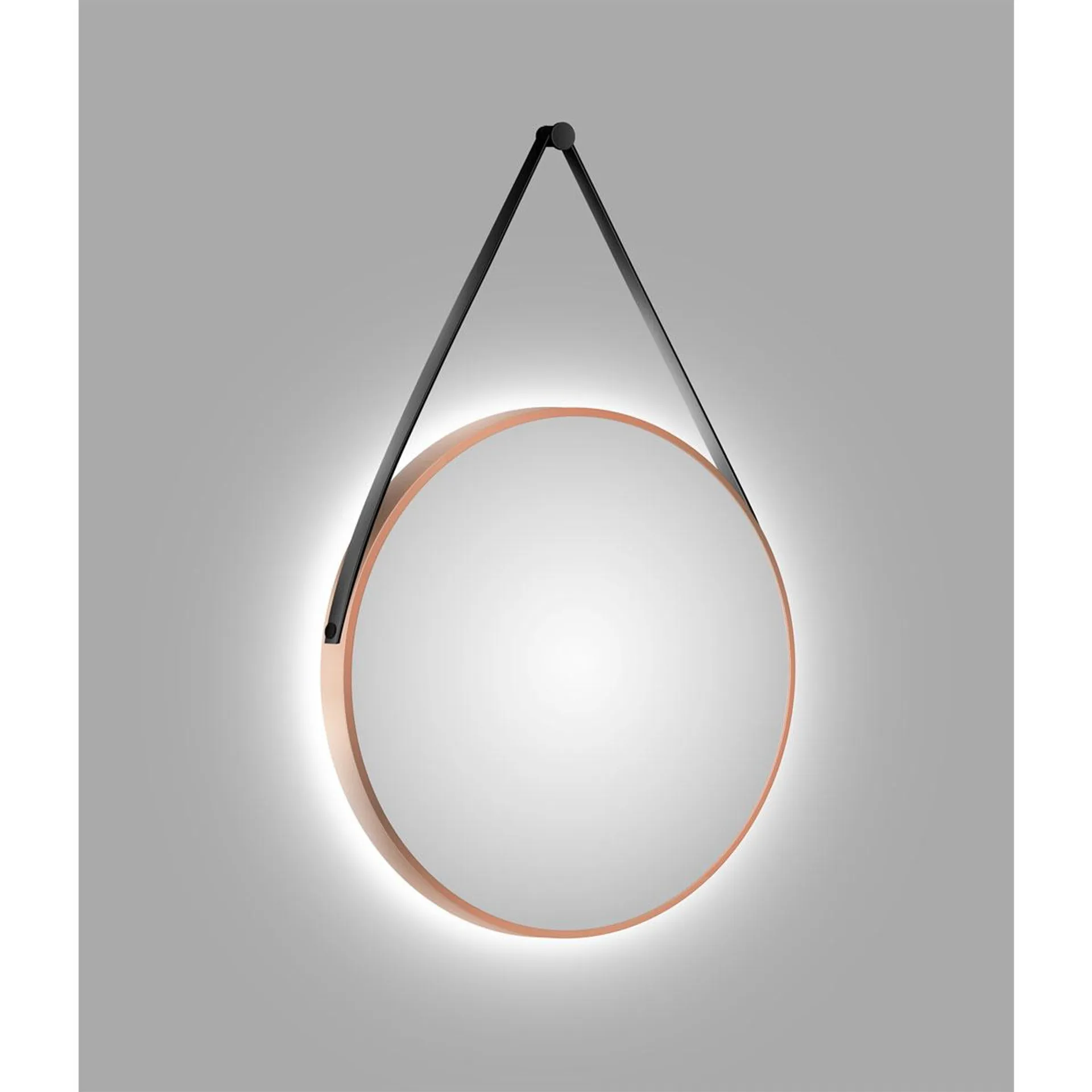 DSK Design LED Lichtspiegel Silver Barbier Copper Dm 80 cm