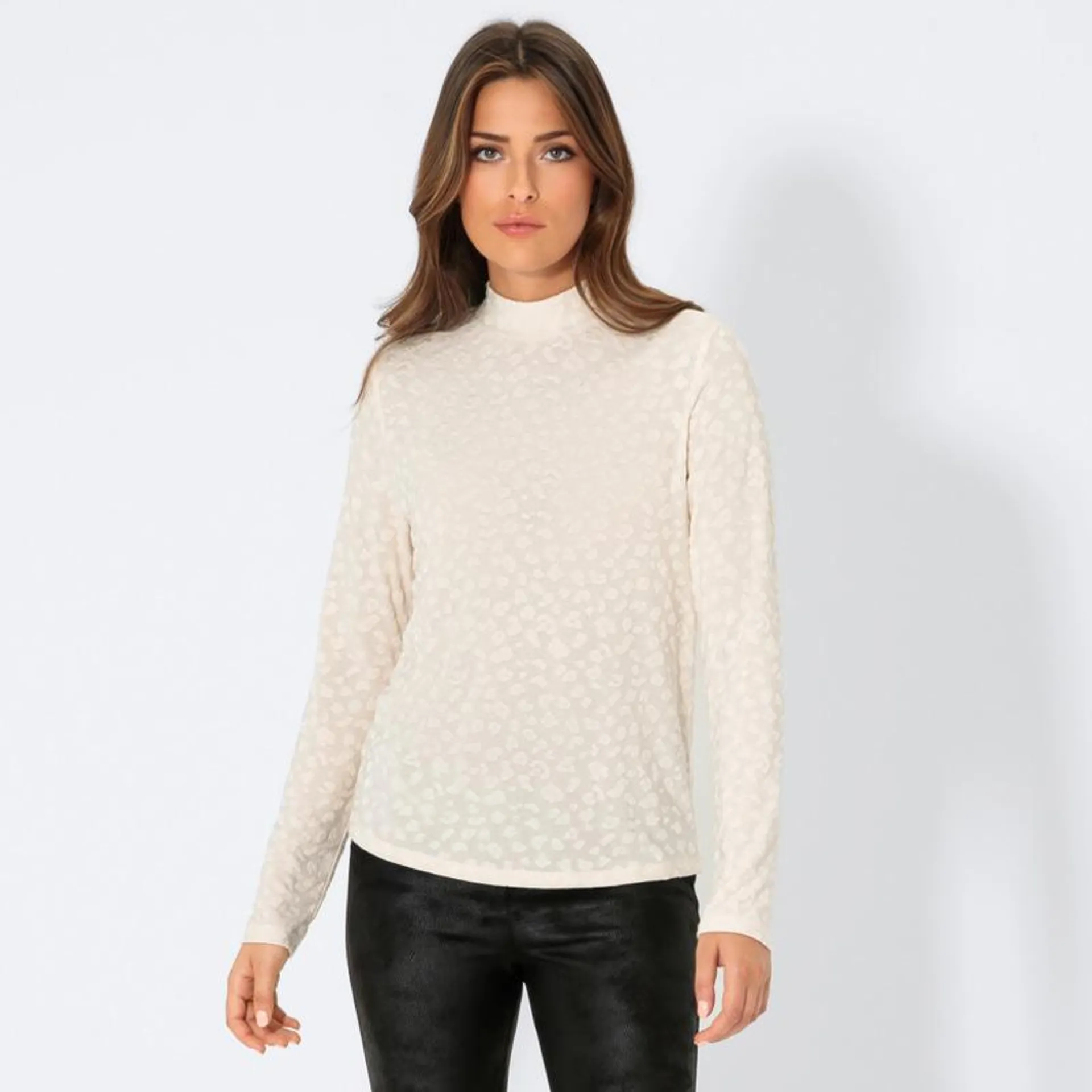 Damen-Shirt mit Jacquard-Muster