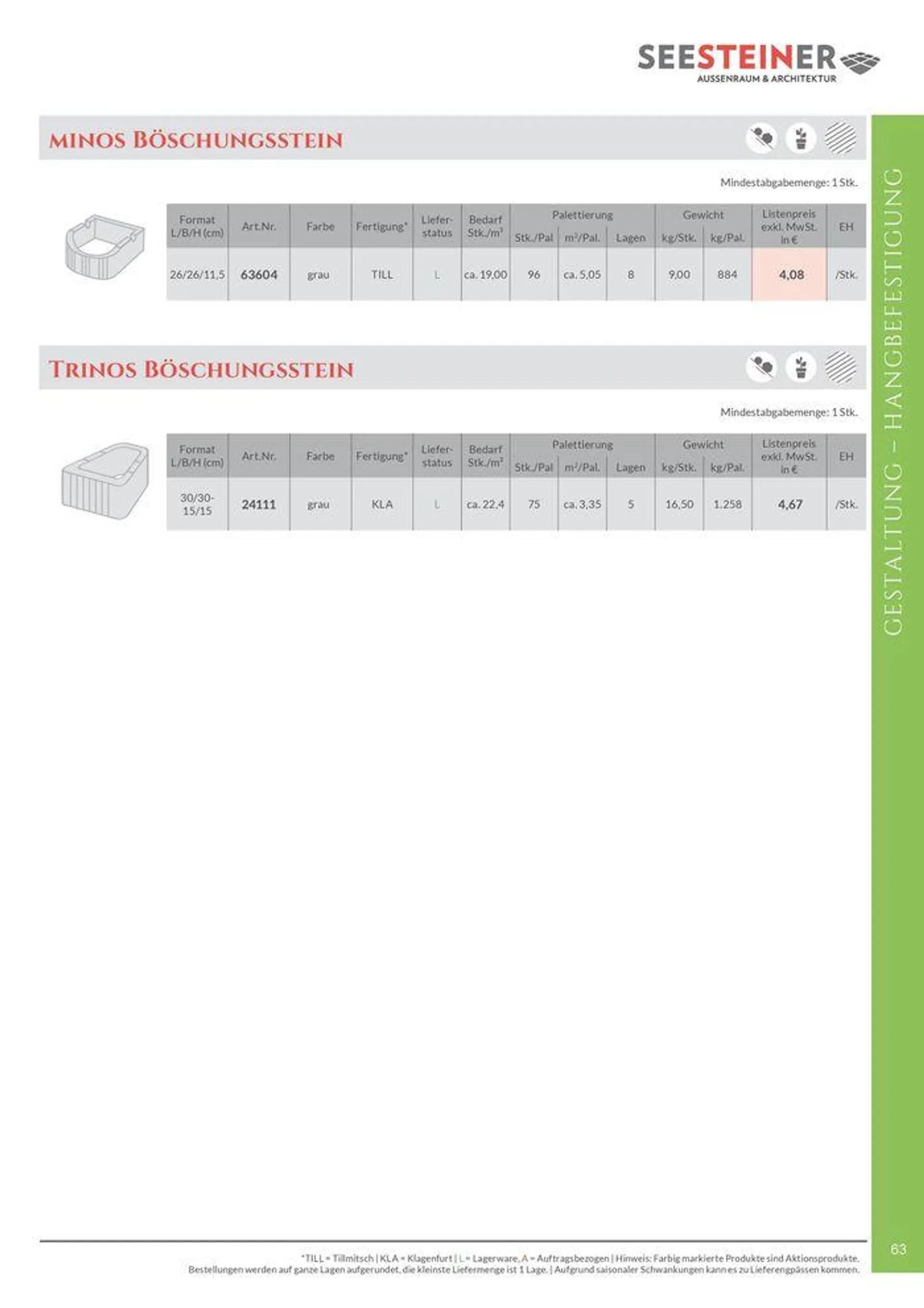 Preis Liste 2024 von 31. Mai bis 31. Dezember 2024 - Flugblätt seite  65