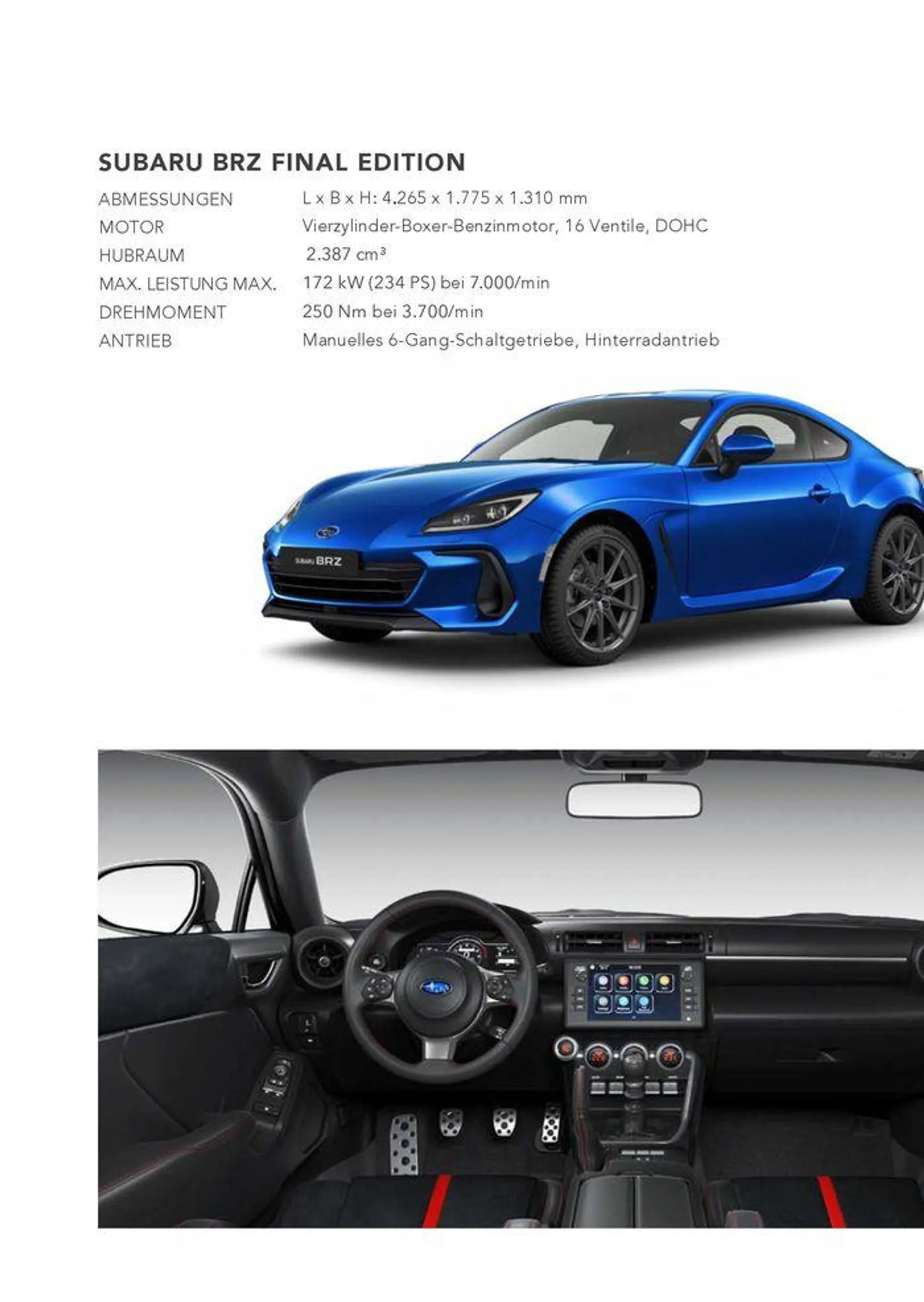 Subaru BRZ Final Edition von 3. November bis 3. November 2024 - Flugblätt seite  10