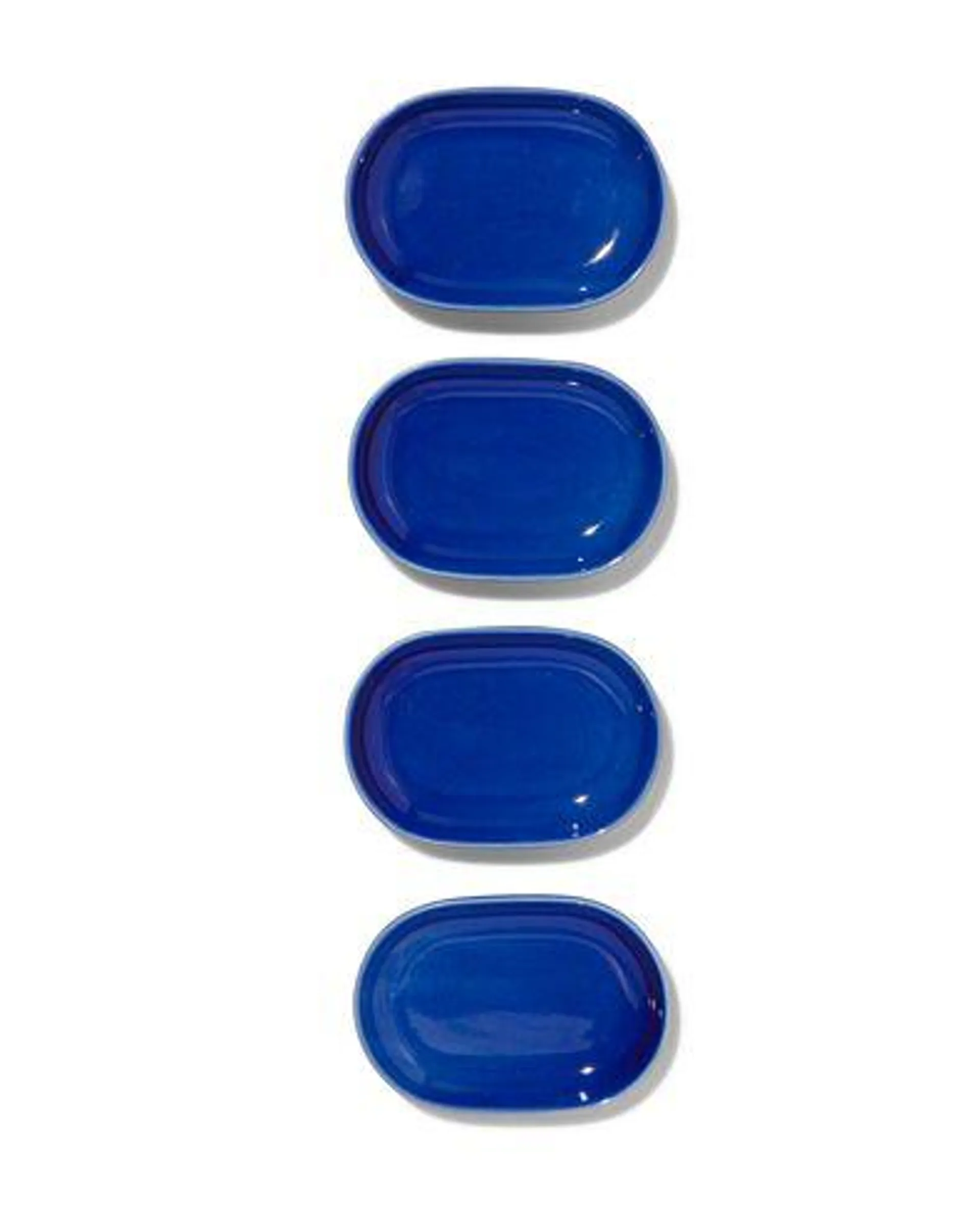 serveerschaaltjes Ø11cm aardewerk 4 stuks blauw