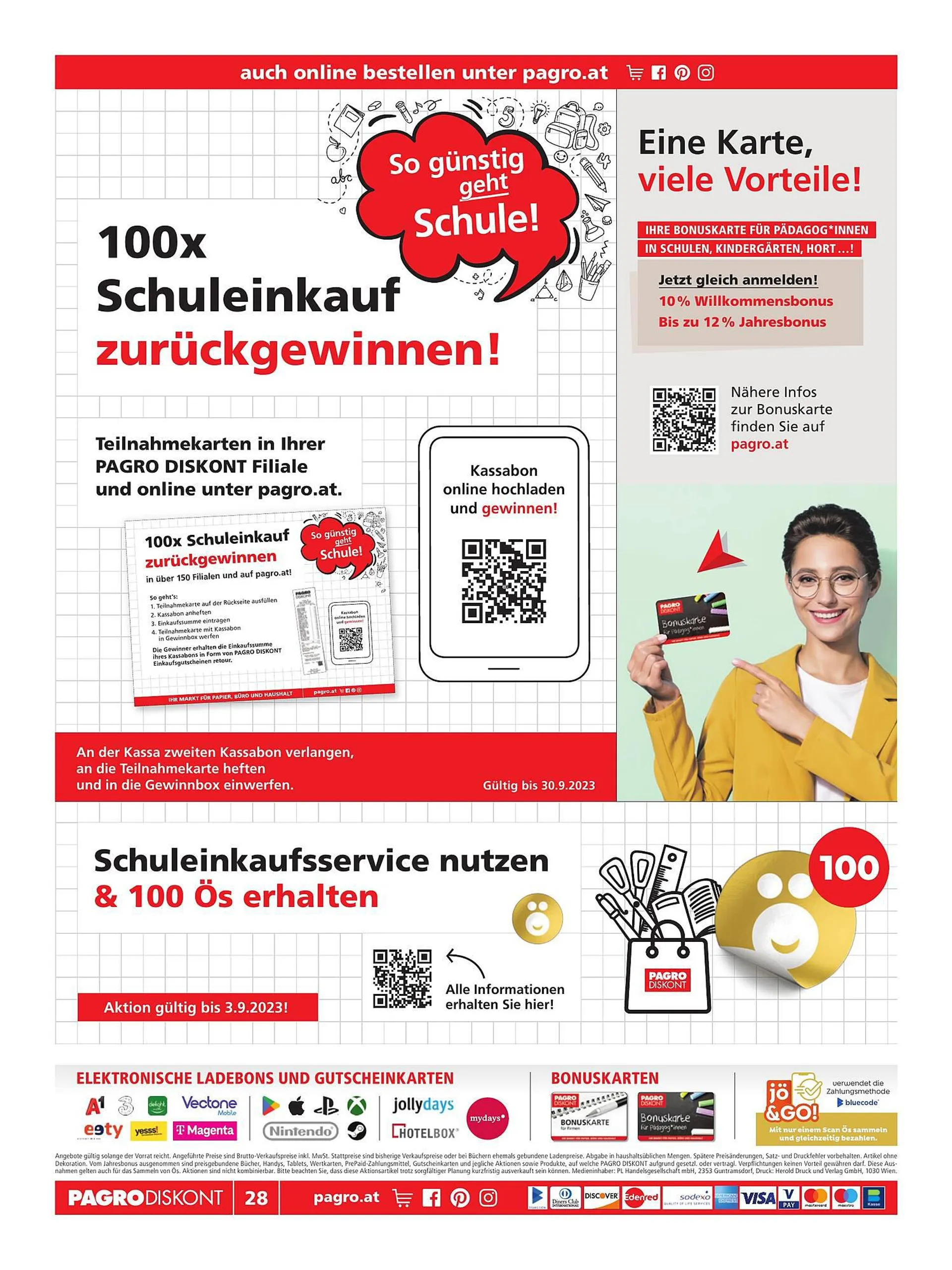 Pagro Diskont Flugblatt von 31. August bis 20. September 2023 - Flugblätt seite  28