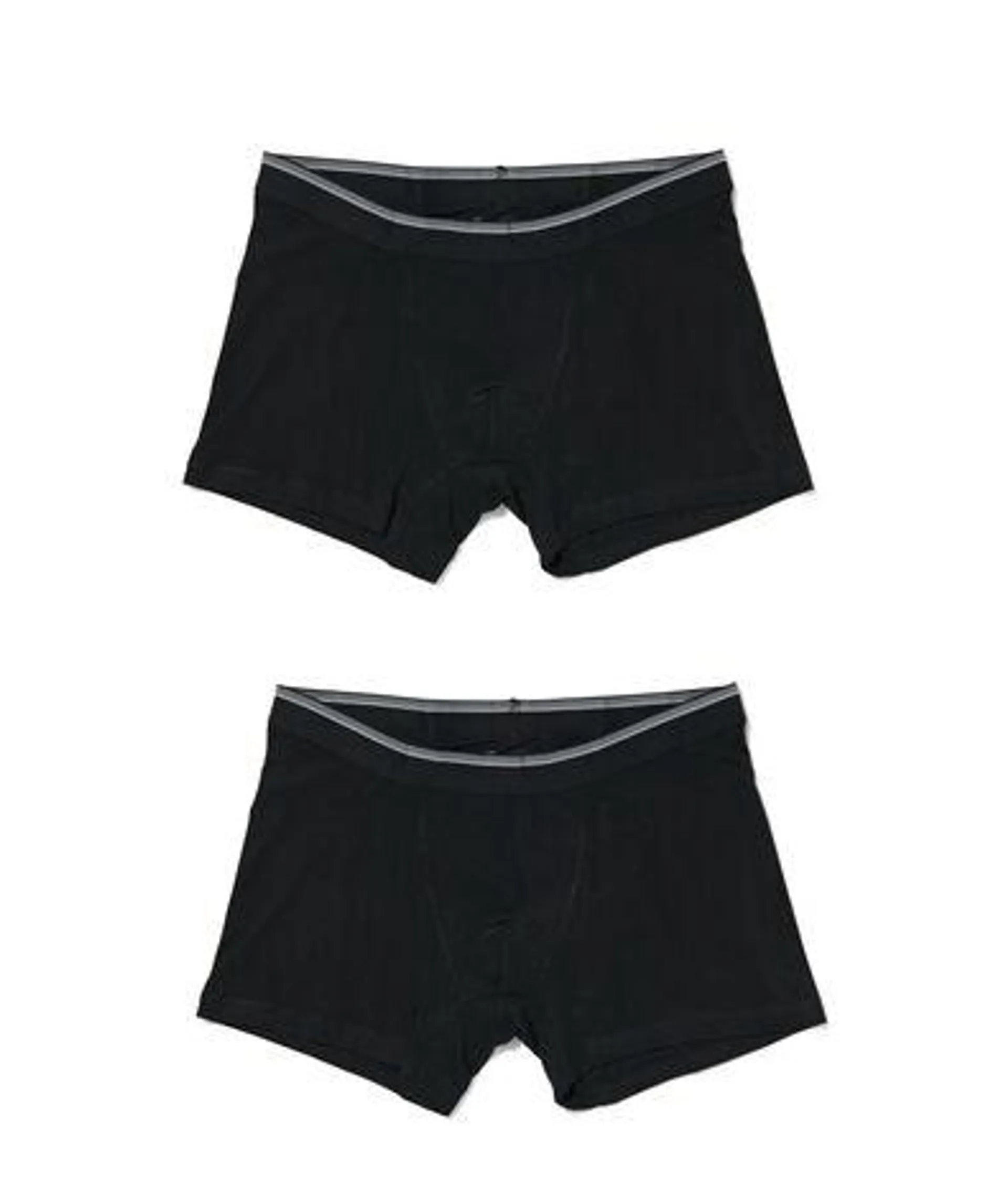 herenboxers kort xtra comfort grote maten - 2 stuks zwart