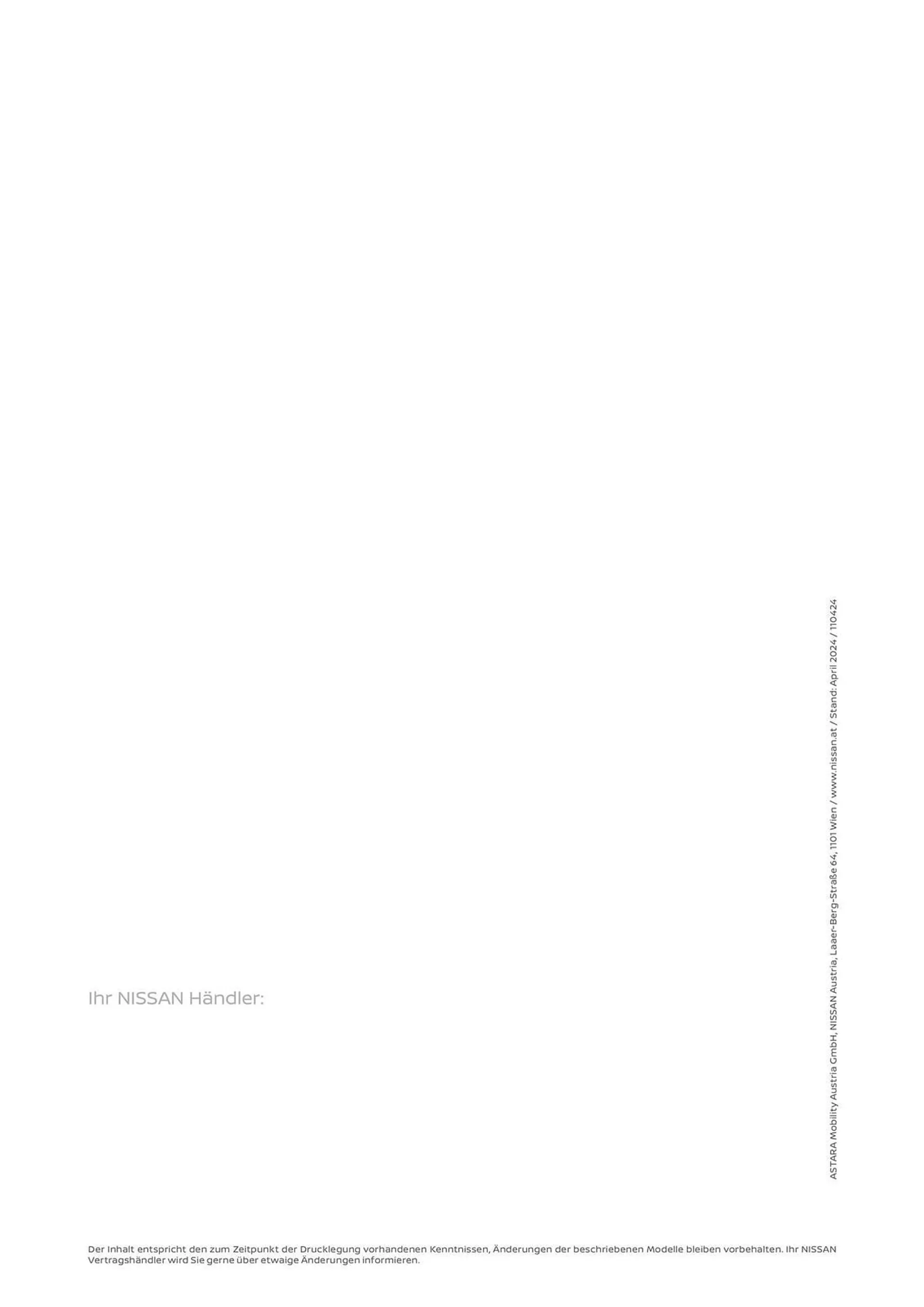 Nissan Townstar Kombi L1 Flugblatt von 16. April bis 16. April 2025 - Flugblätt seite  12