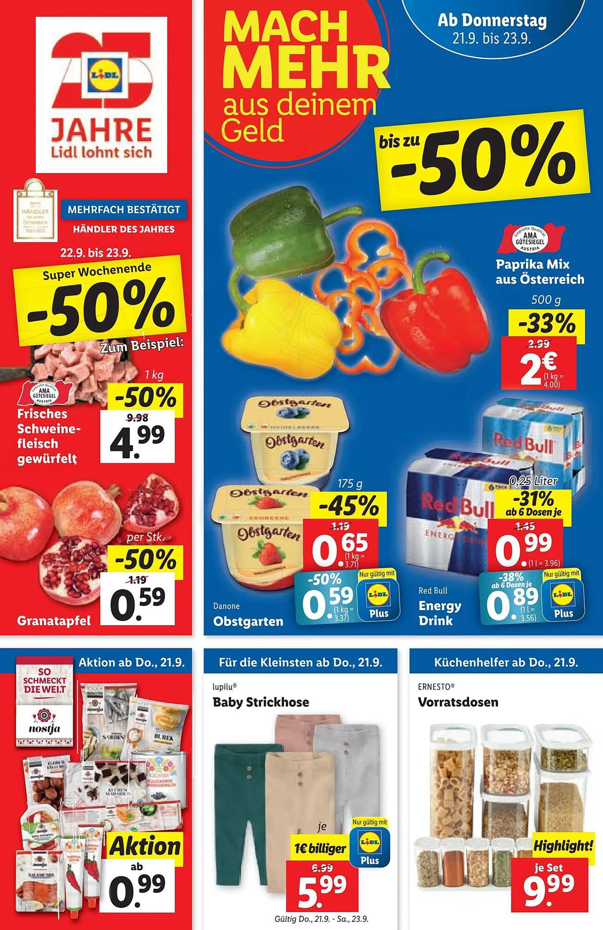 Lidl Flugblatt von 21. September bis 27. September 2023 - Flugblätt seite  1