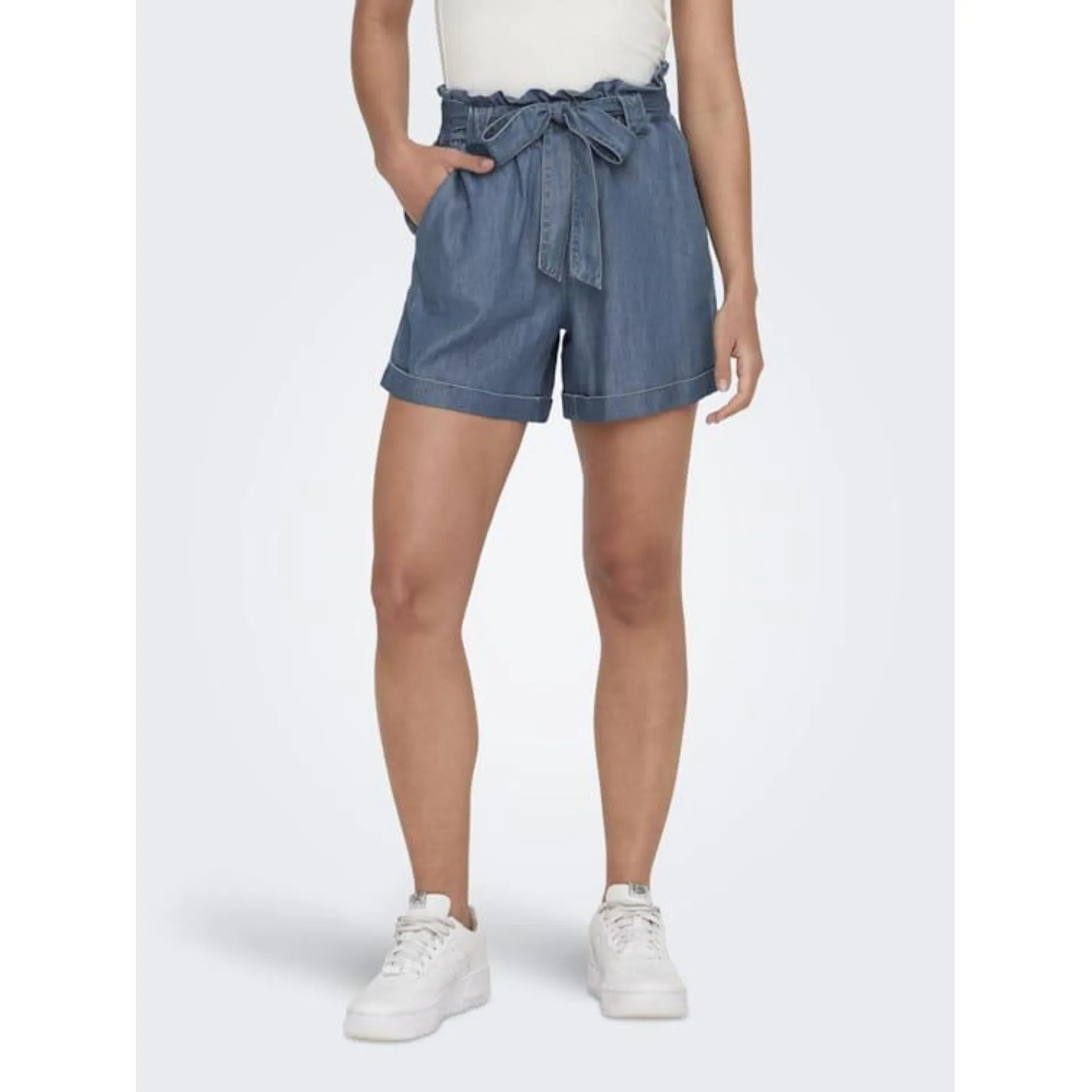 Only Shorts Bermudas Jeans-Shorts Seitentaschen Gürtel