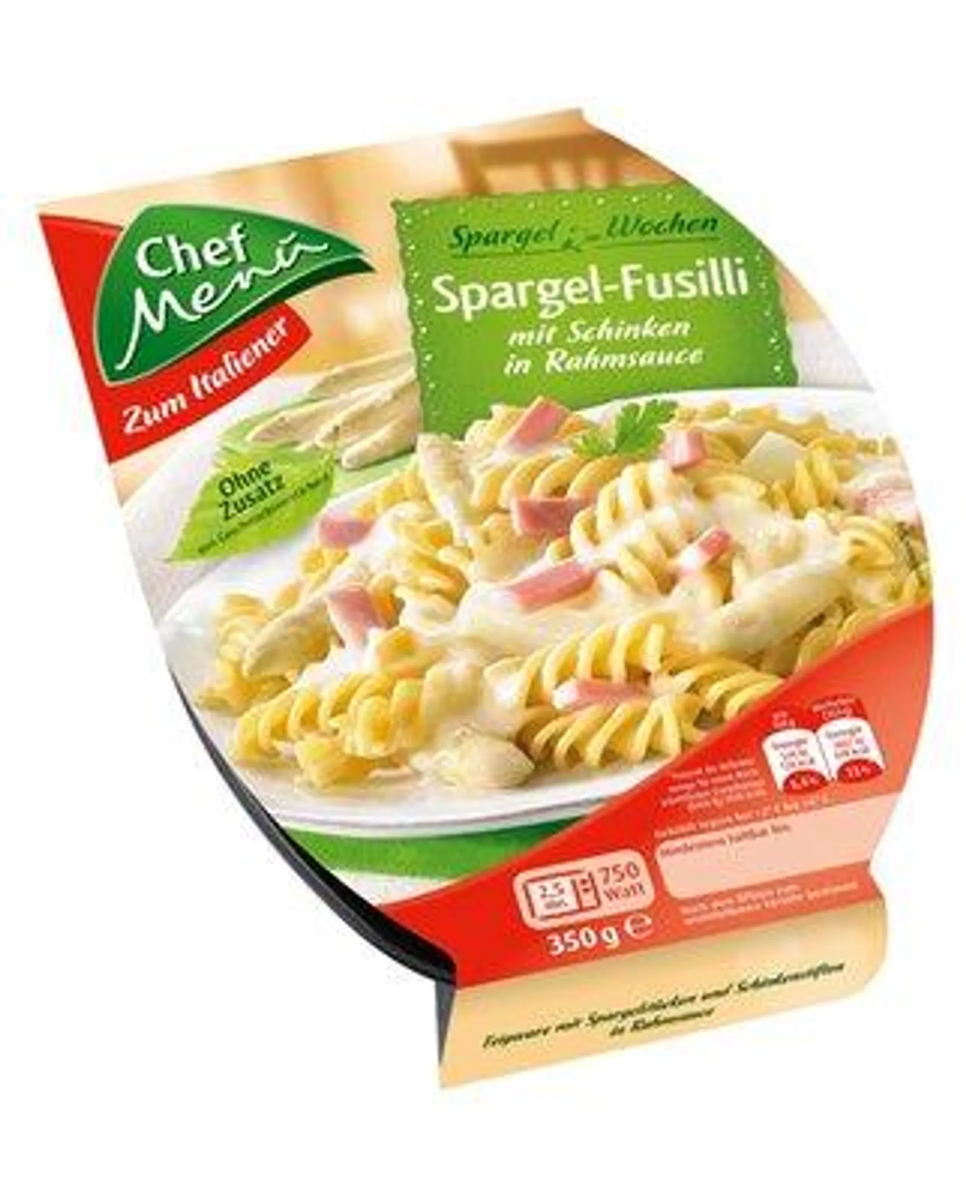 Chef Menü Spargel-Fusilli