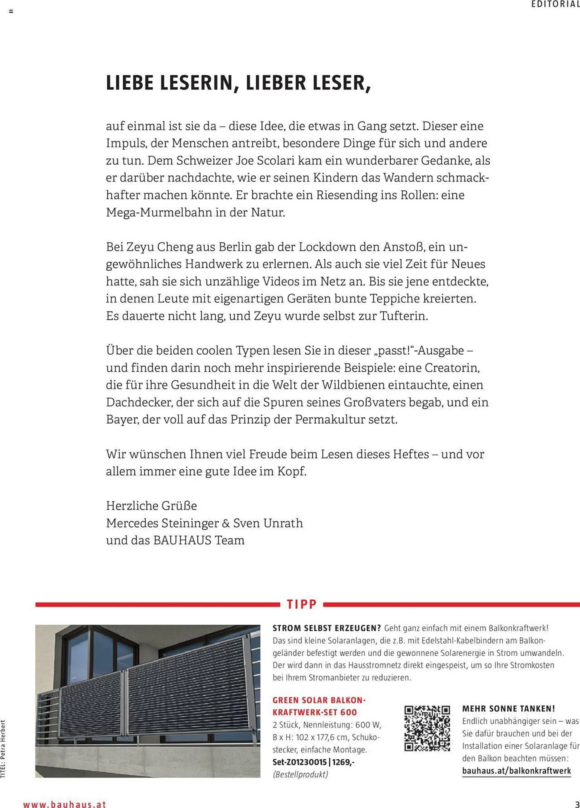 Bauhaus Flugblatt von 1. September bis 31. Dezember 2023 - Flugblätt seite  3