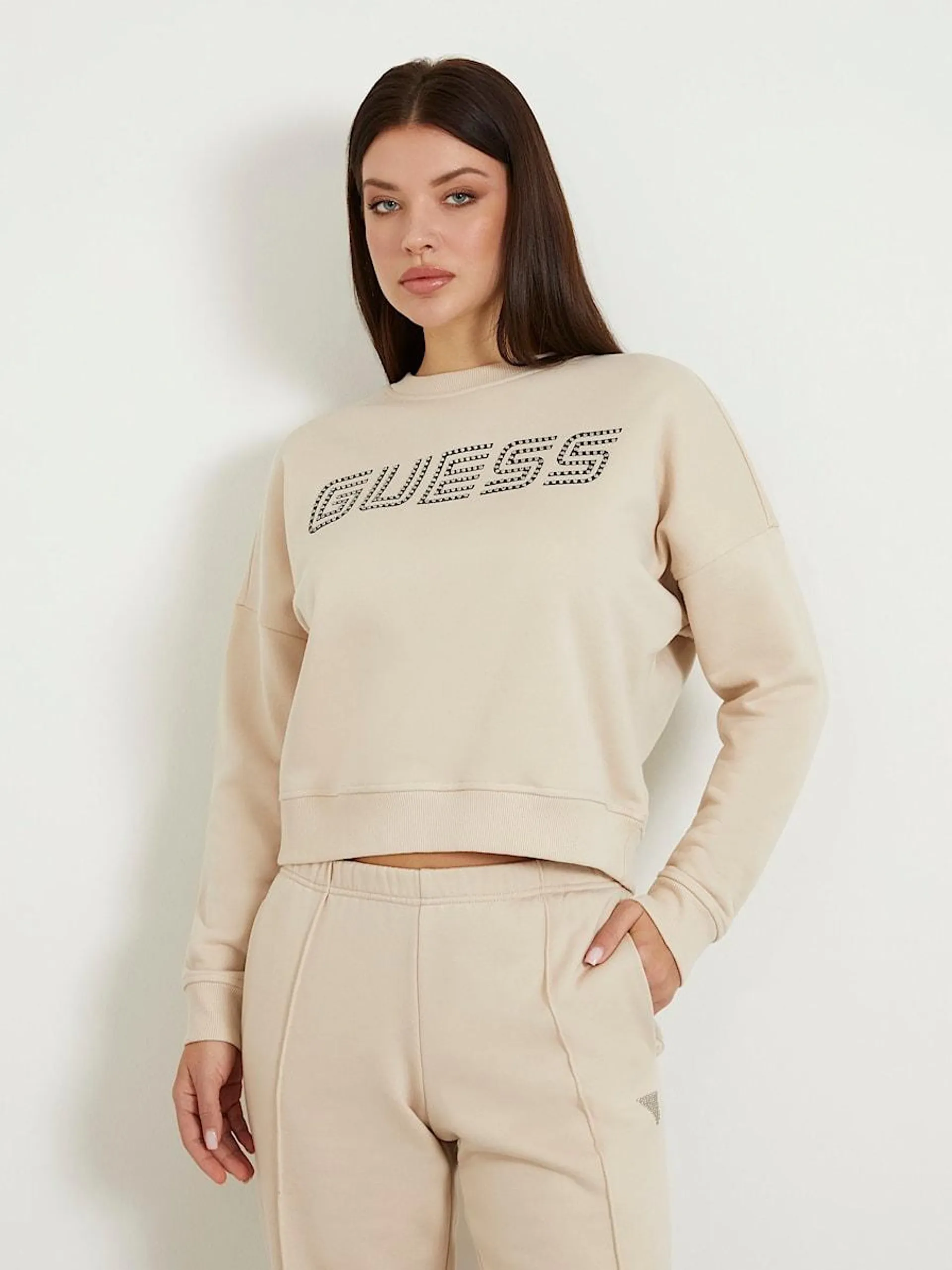 Sweatshirt frontlogo strass