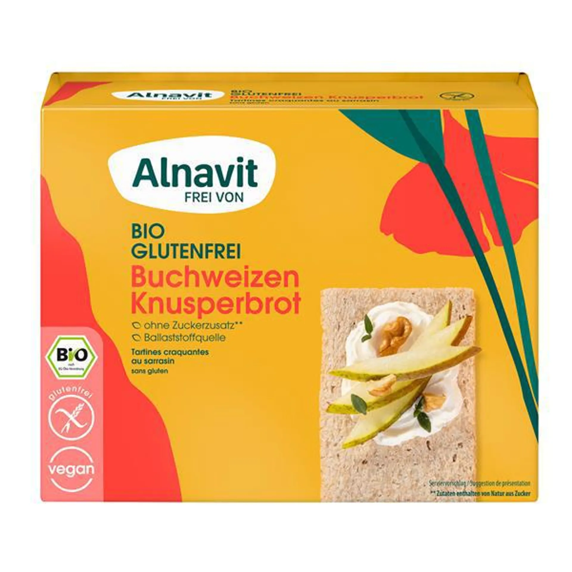 Alnavit Bio Knusperbrot Buchweizen Glutenfrei