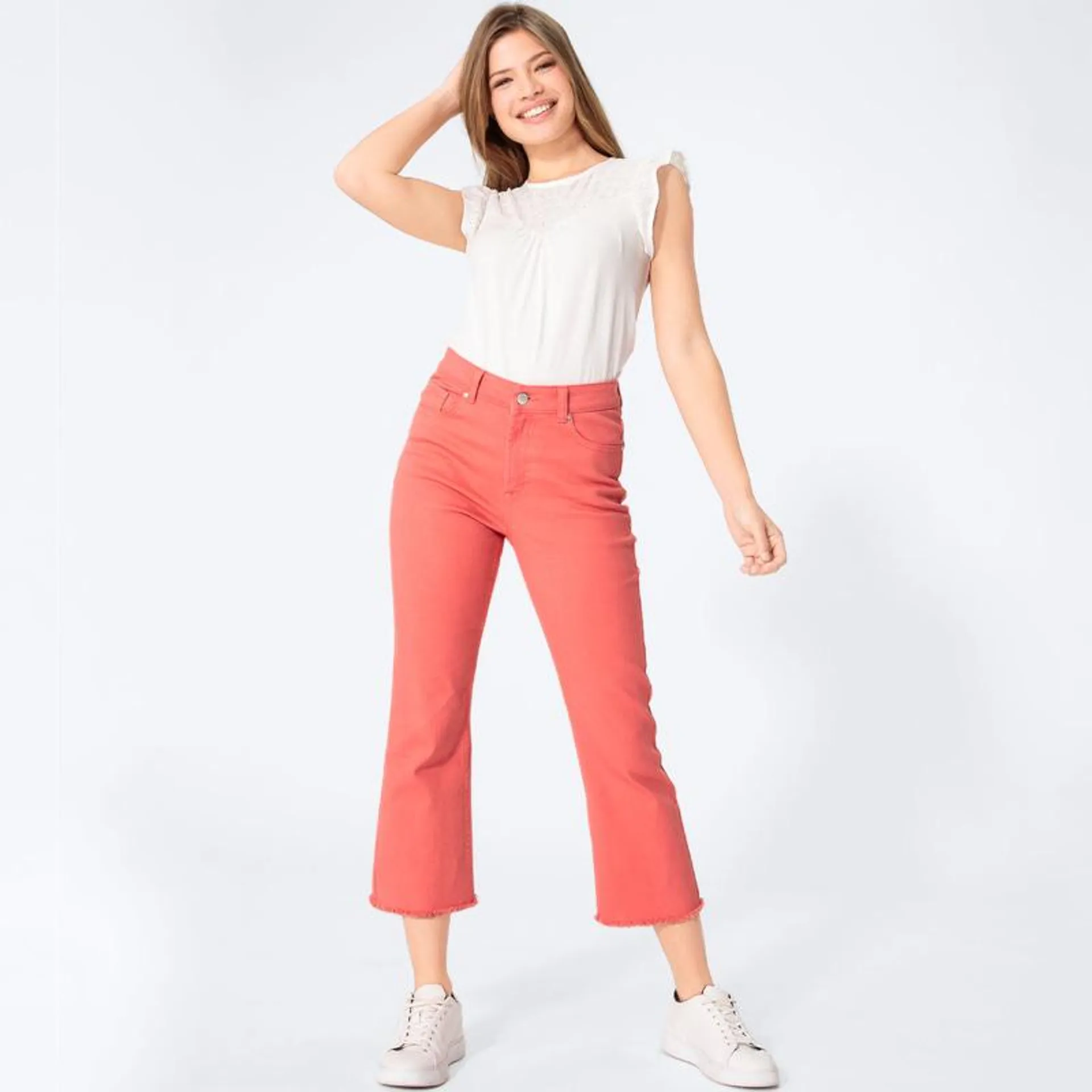 Damen-Caprihose im Denim-Look