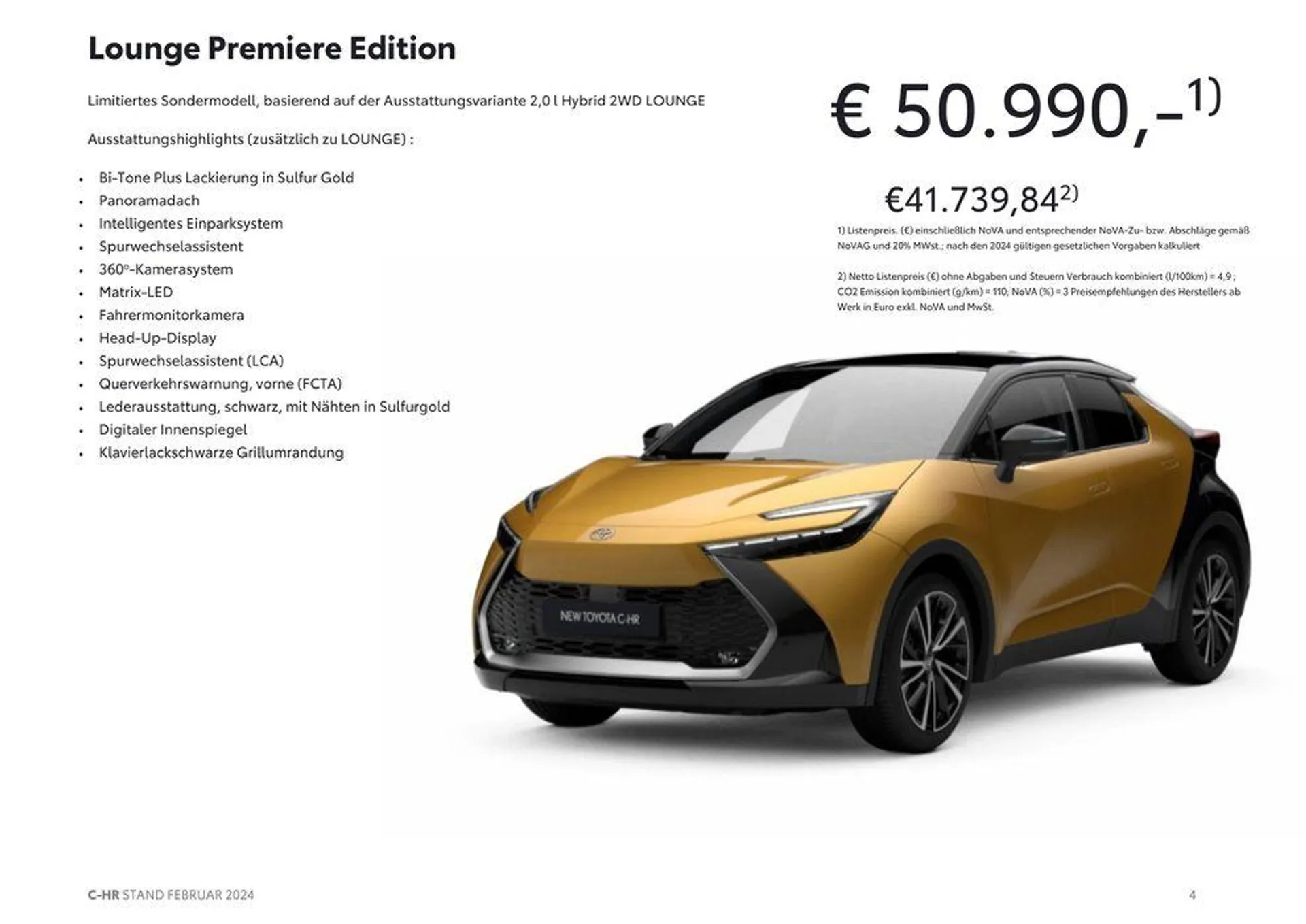 Der neue Toyota C-HR  von 16. März bis 16. März 2025 - Flugblätt seite  4