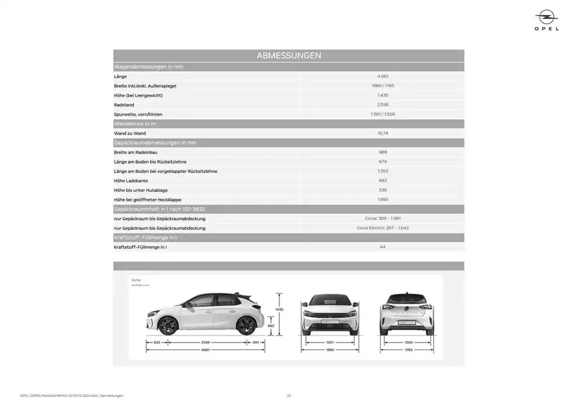 Opel -  von 30. November bis 14. Dezember 2024 - Flugblätt seite  22