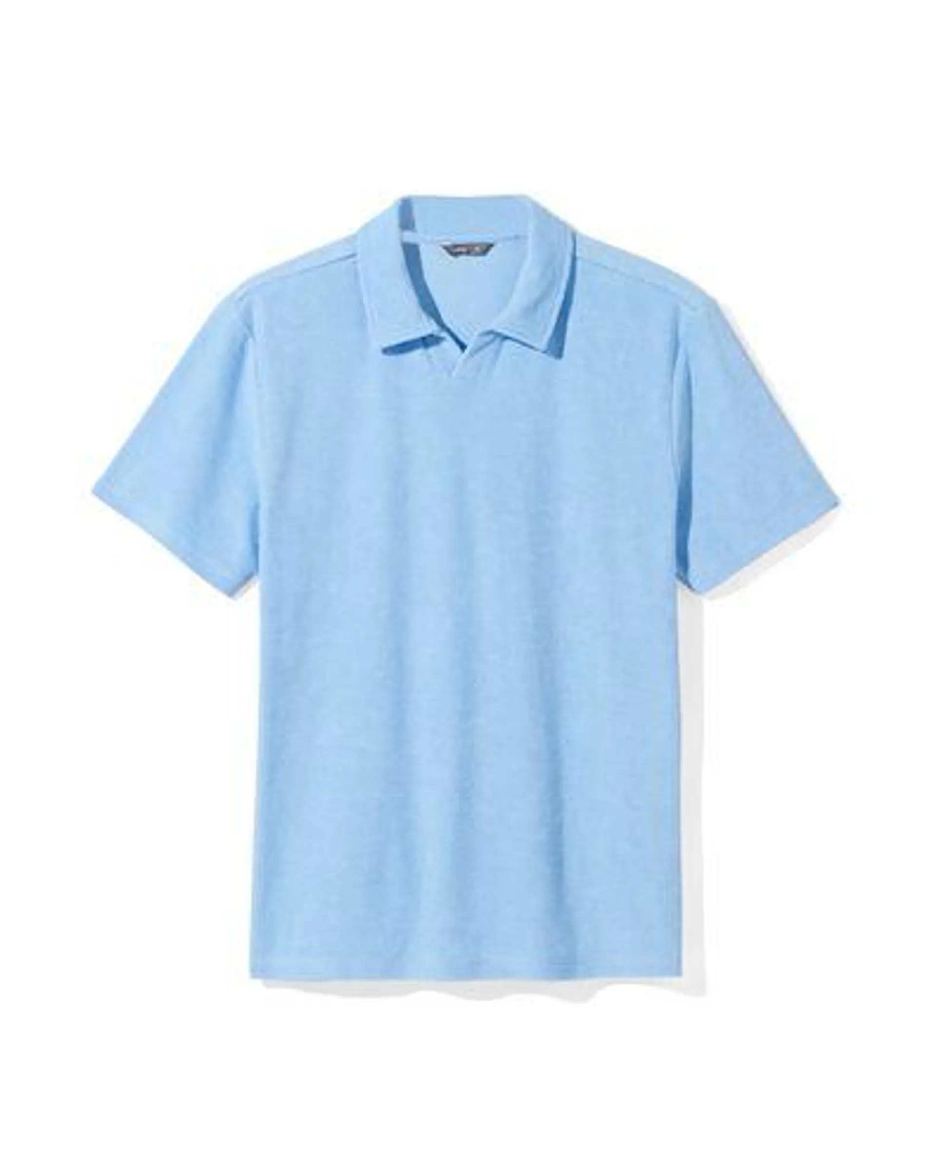 heren polo badstof blauw