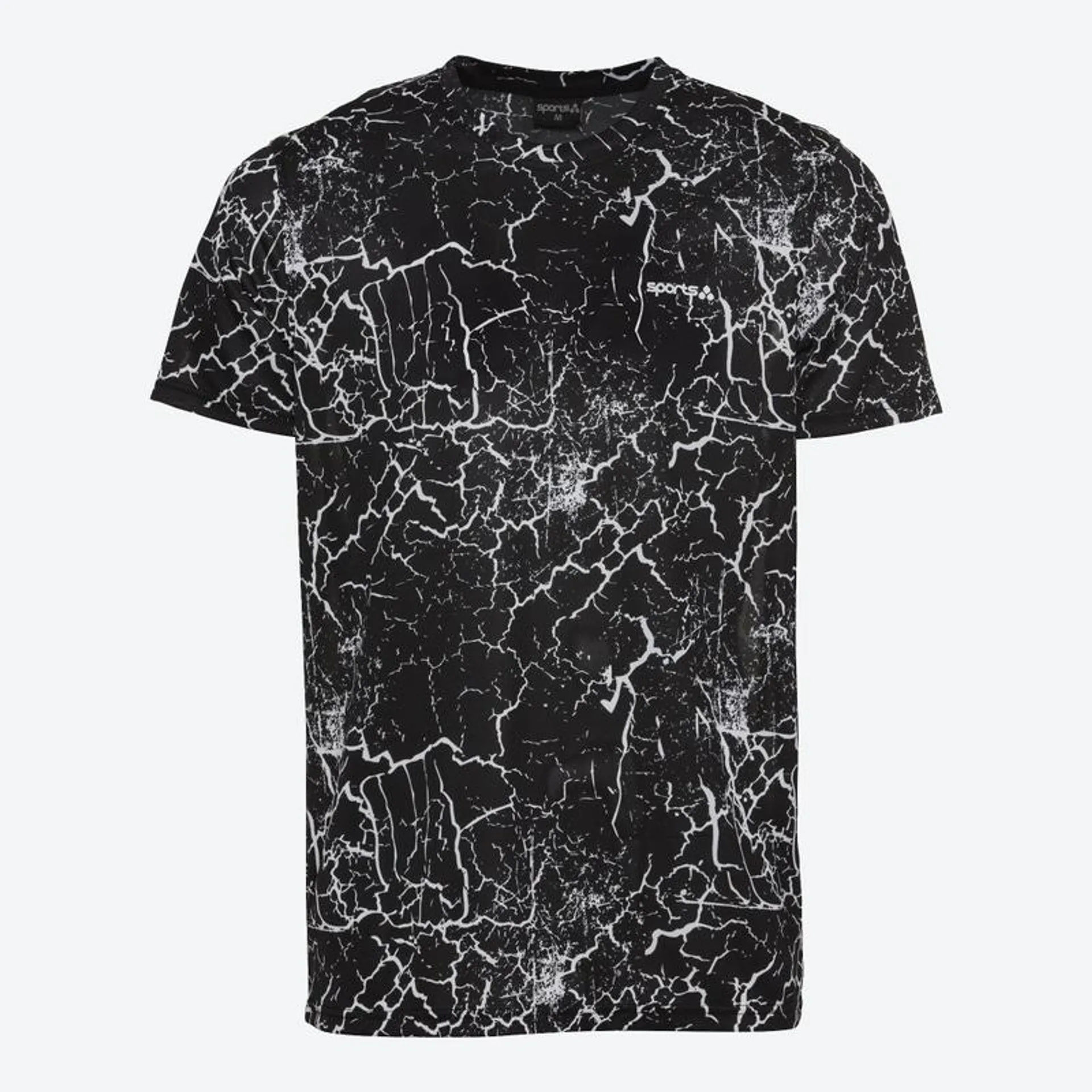 Herren-Fitness-T-Shirt mit Galaxy-Druck