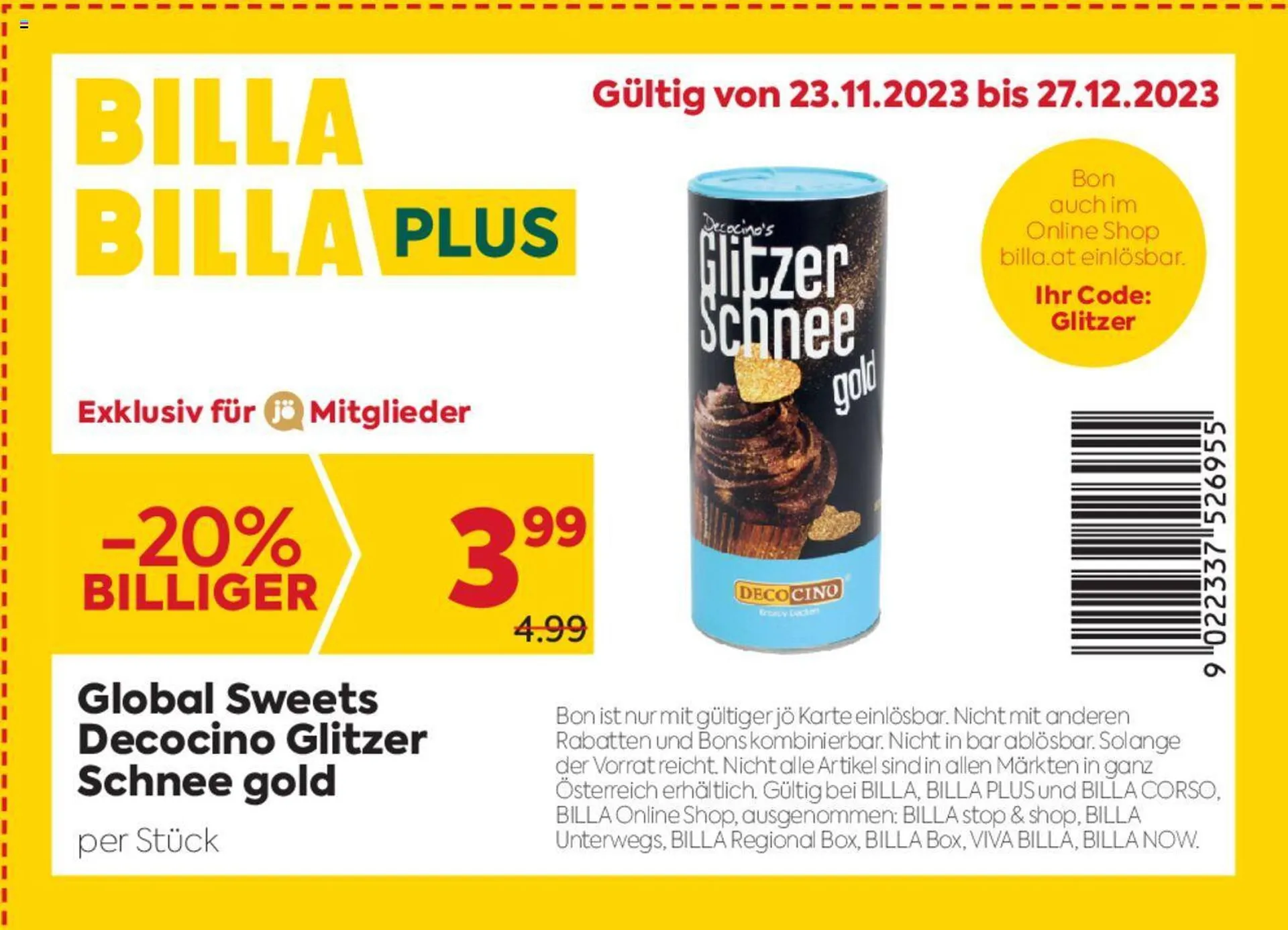 Billa Flugblatt von 23. November bis 27. Dezember 2023 - Flugblätt seite  4