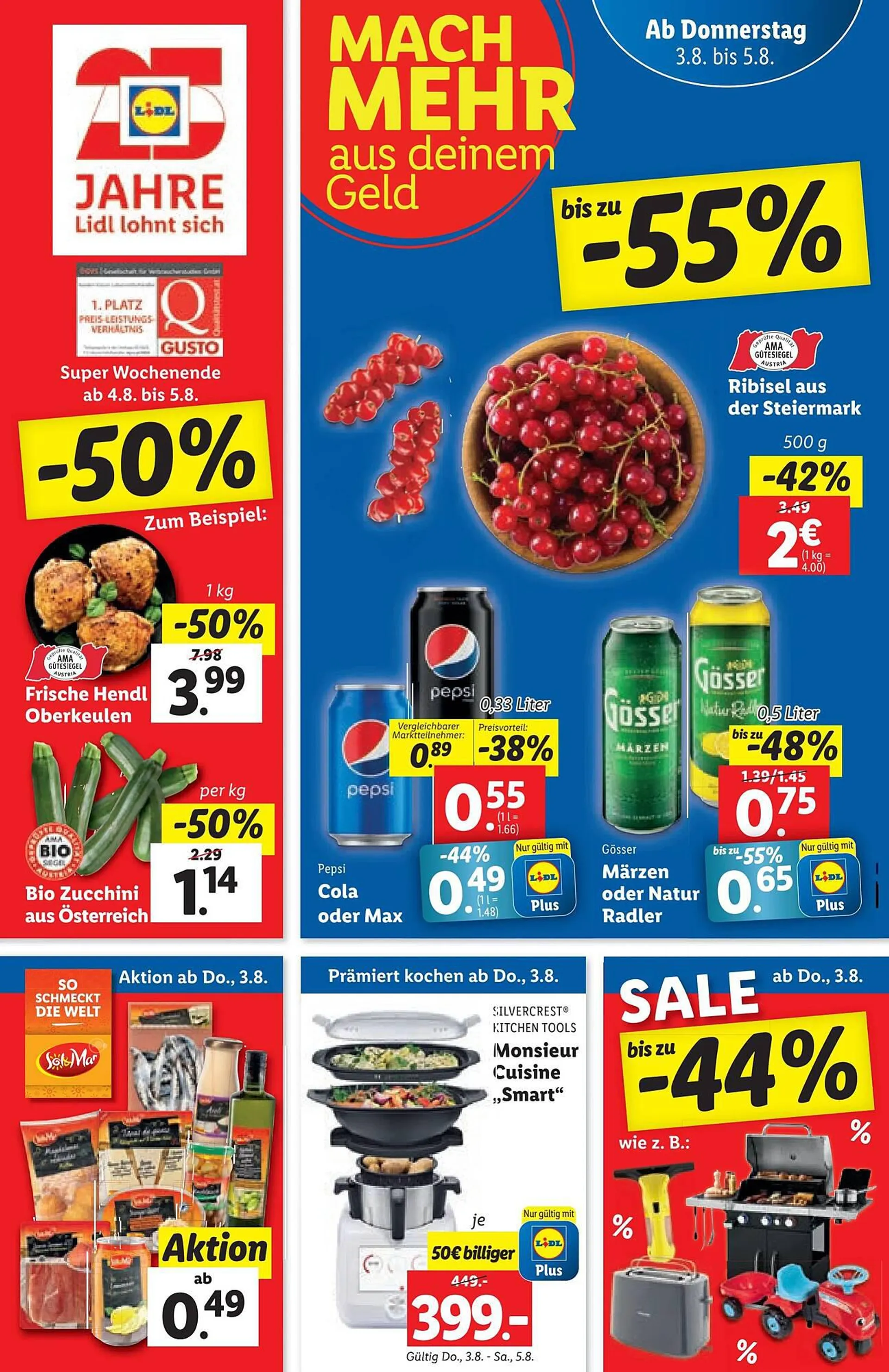 Lidl Flugblatt von 2. August bis 9. August 2023 - Flugblätt seite  1