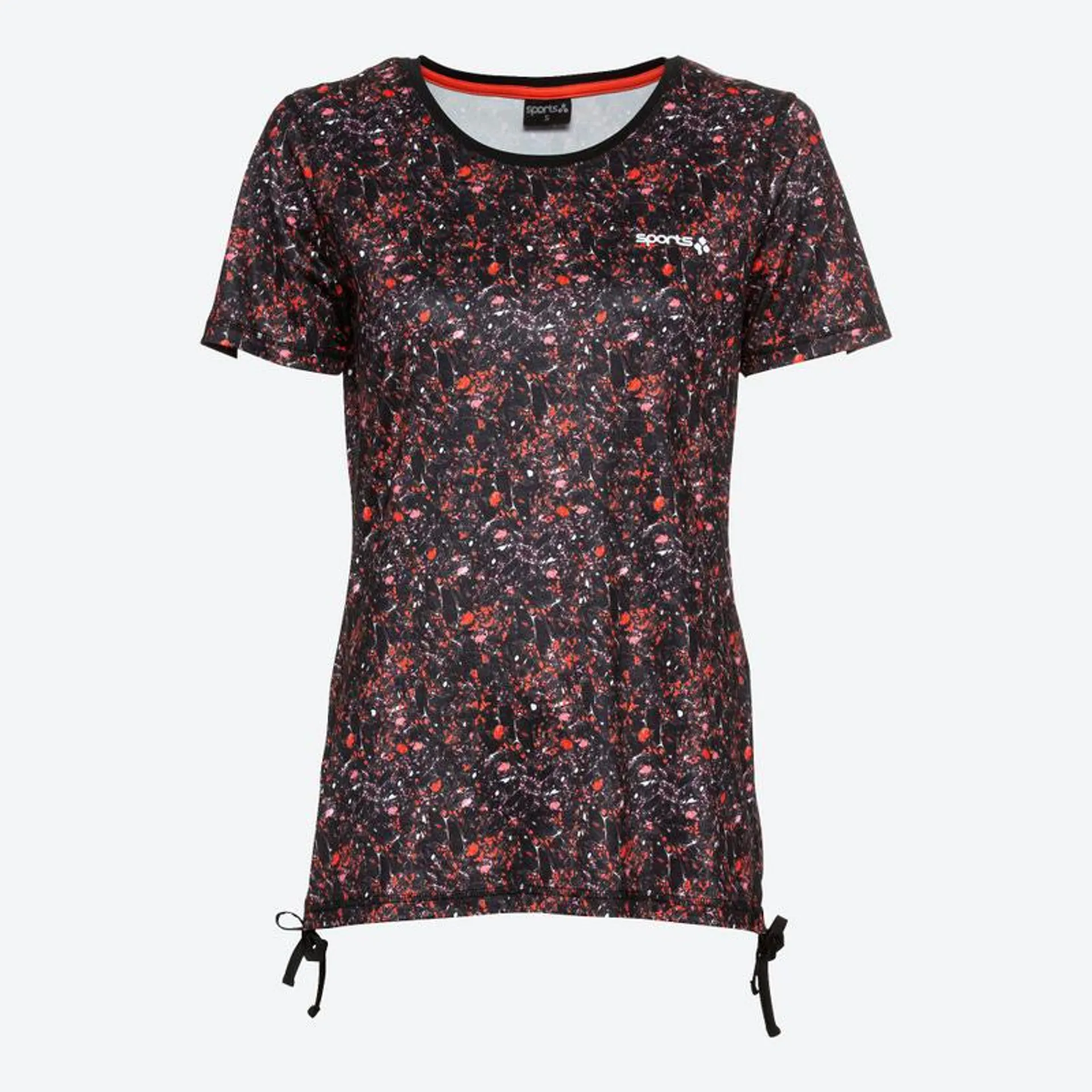 Damen-Fitness-T-Shirt mit Bindebändern