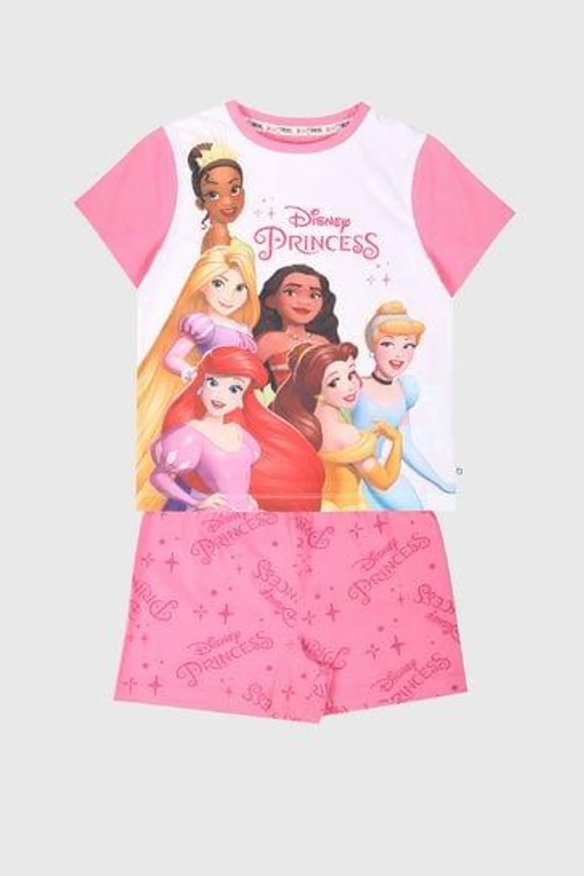 Brand Threads Kurzes Disney Prinzessin Pyjama Set